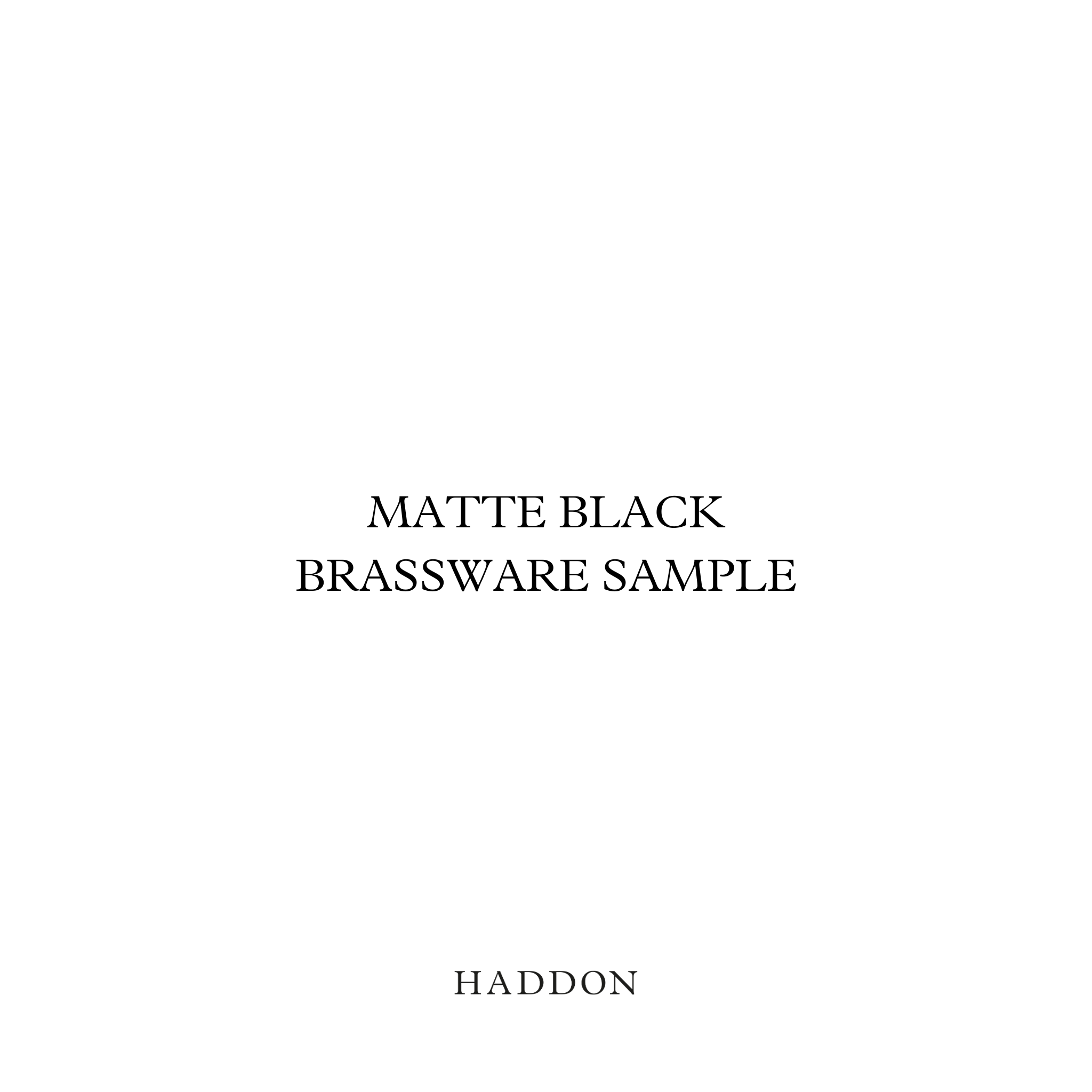 Matte Black Brassware Colour Sample