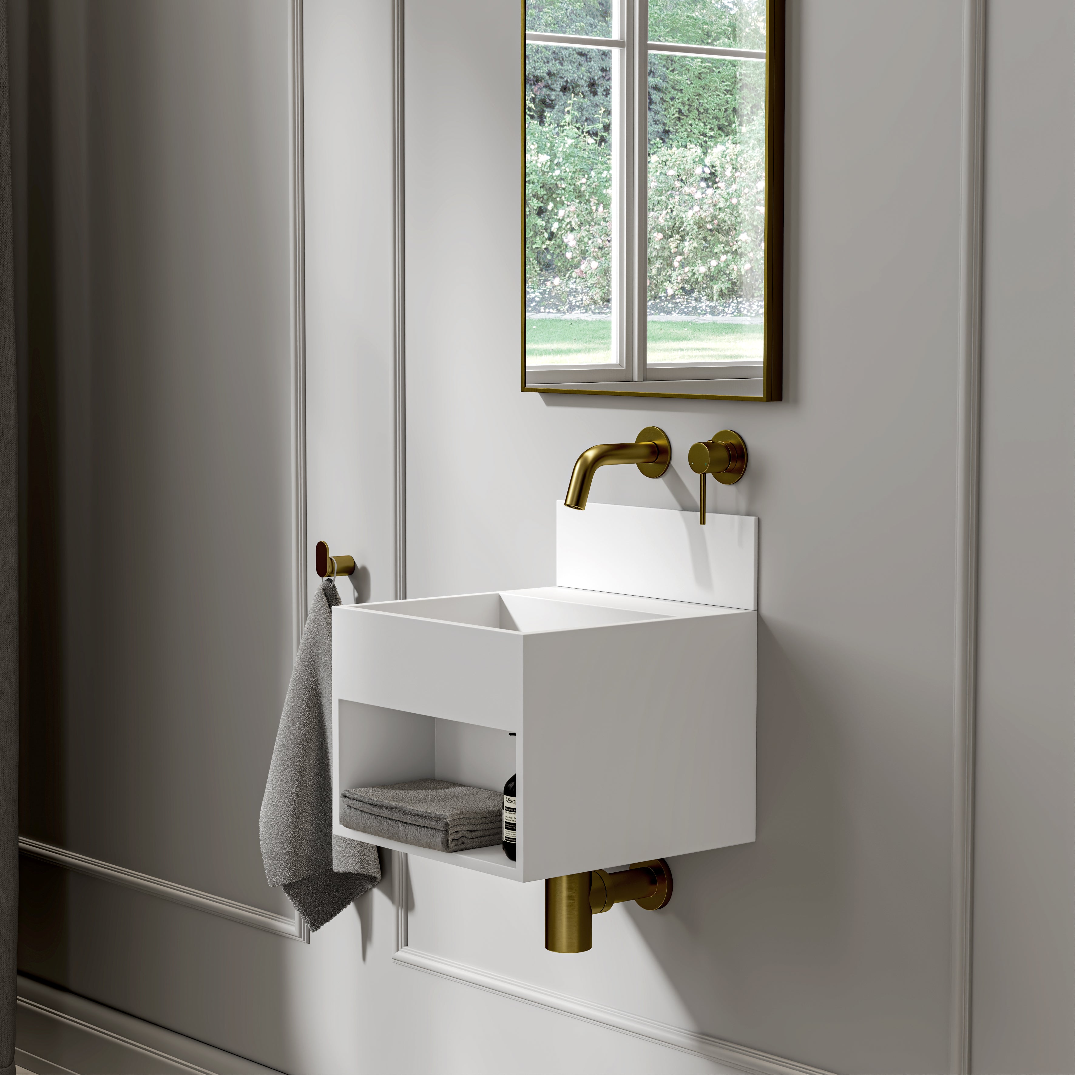 Matte White Stone Upstand 300mm