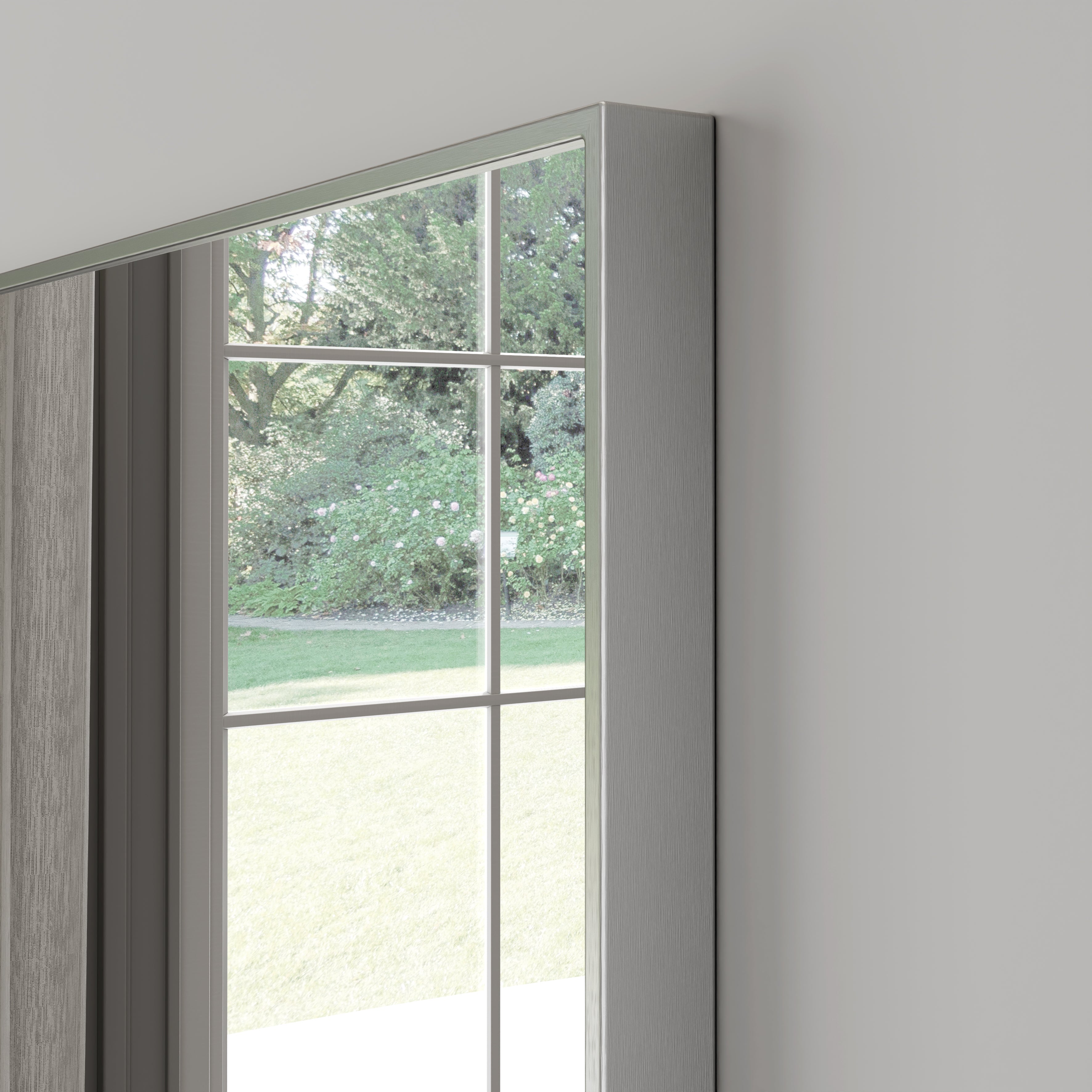 Nuvo Brushed Stainless Mirror 800mm