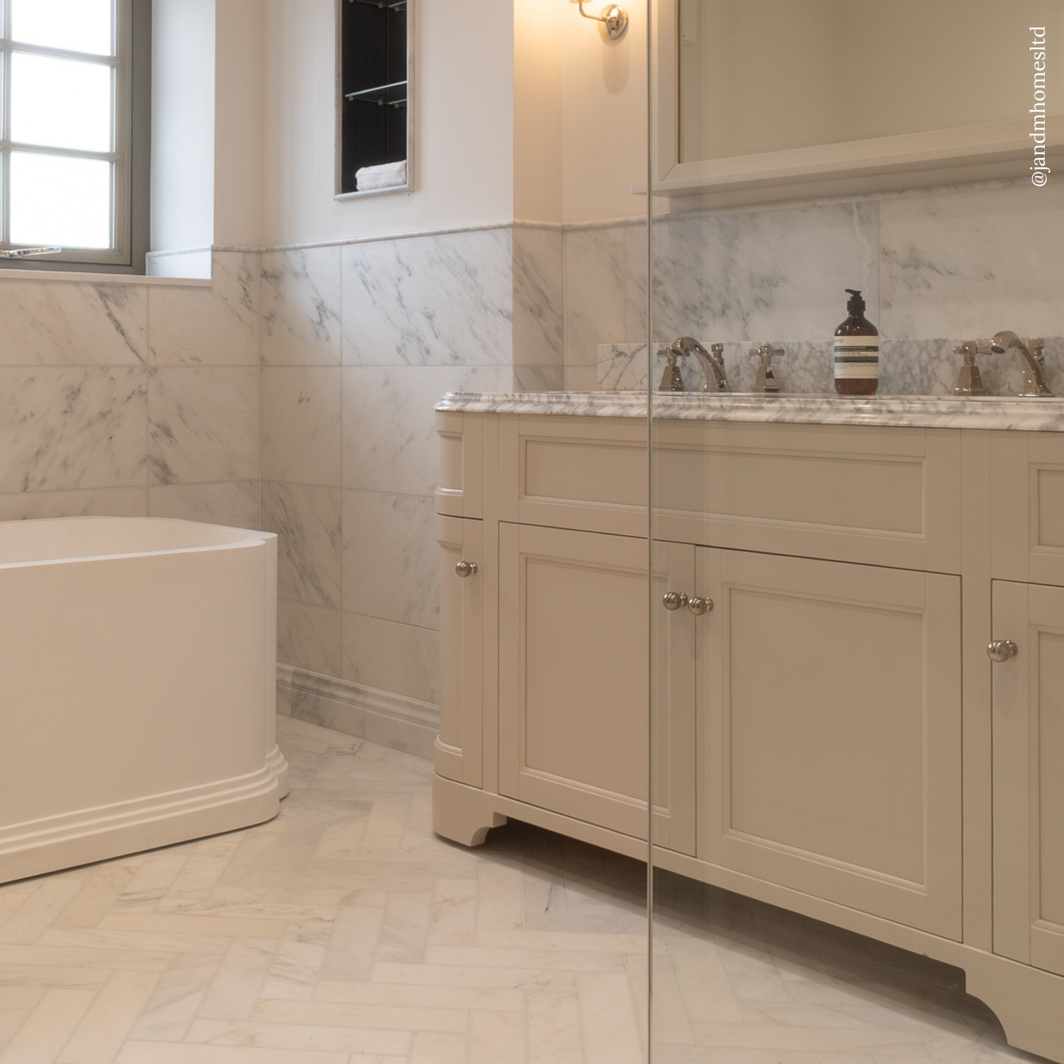 Cobham Carrara Marble Floorstanding Vanity Unit (Matte Stone) 1400mm
