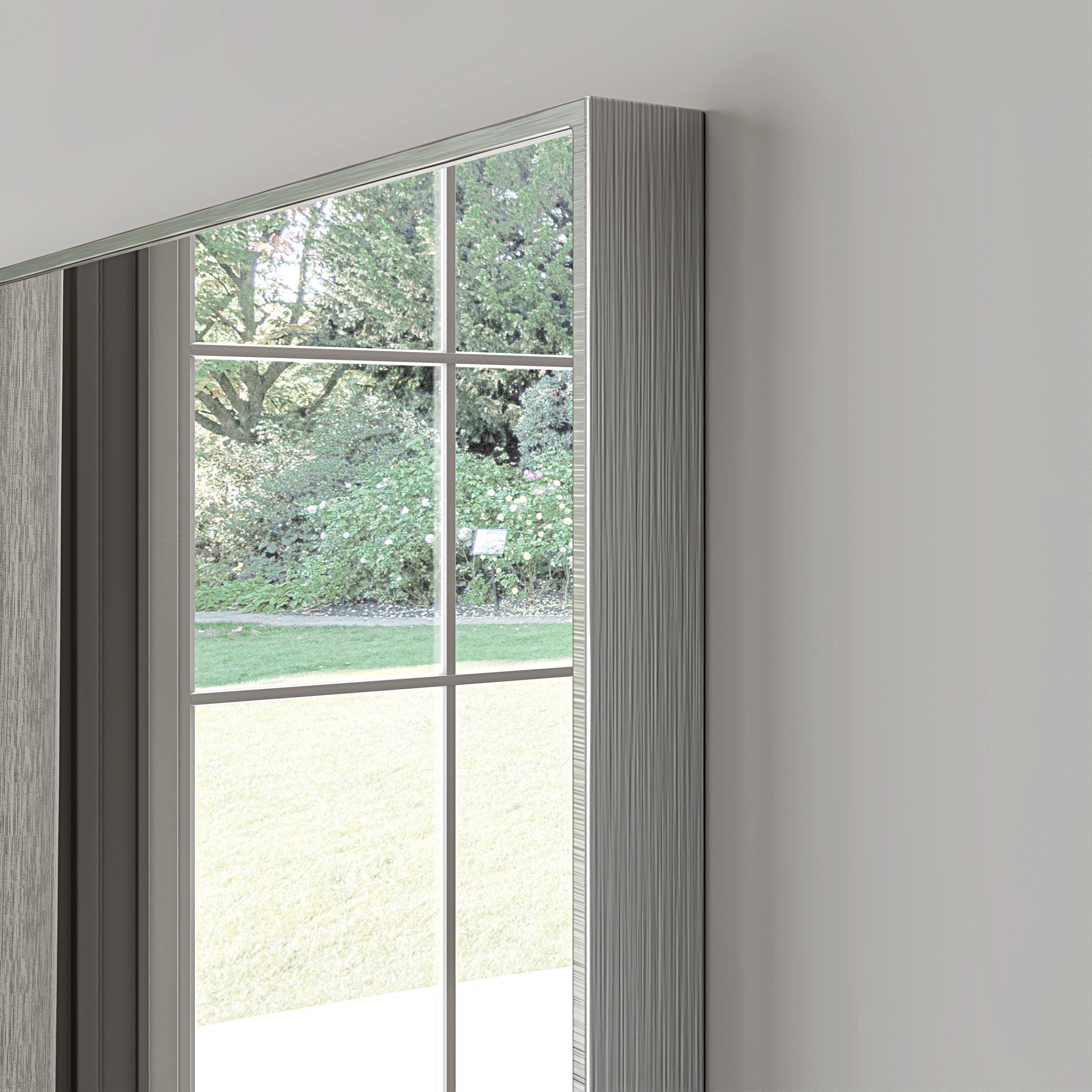 Nuvo Brushed Stainless Mirror 600mm