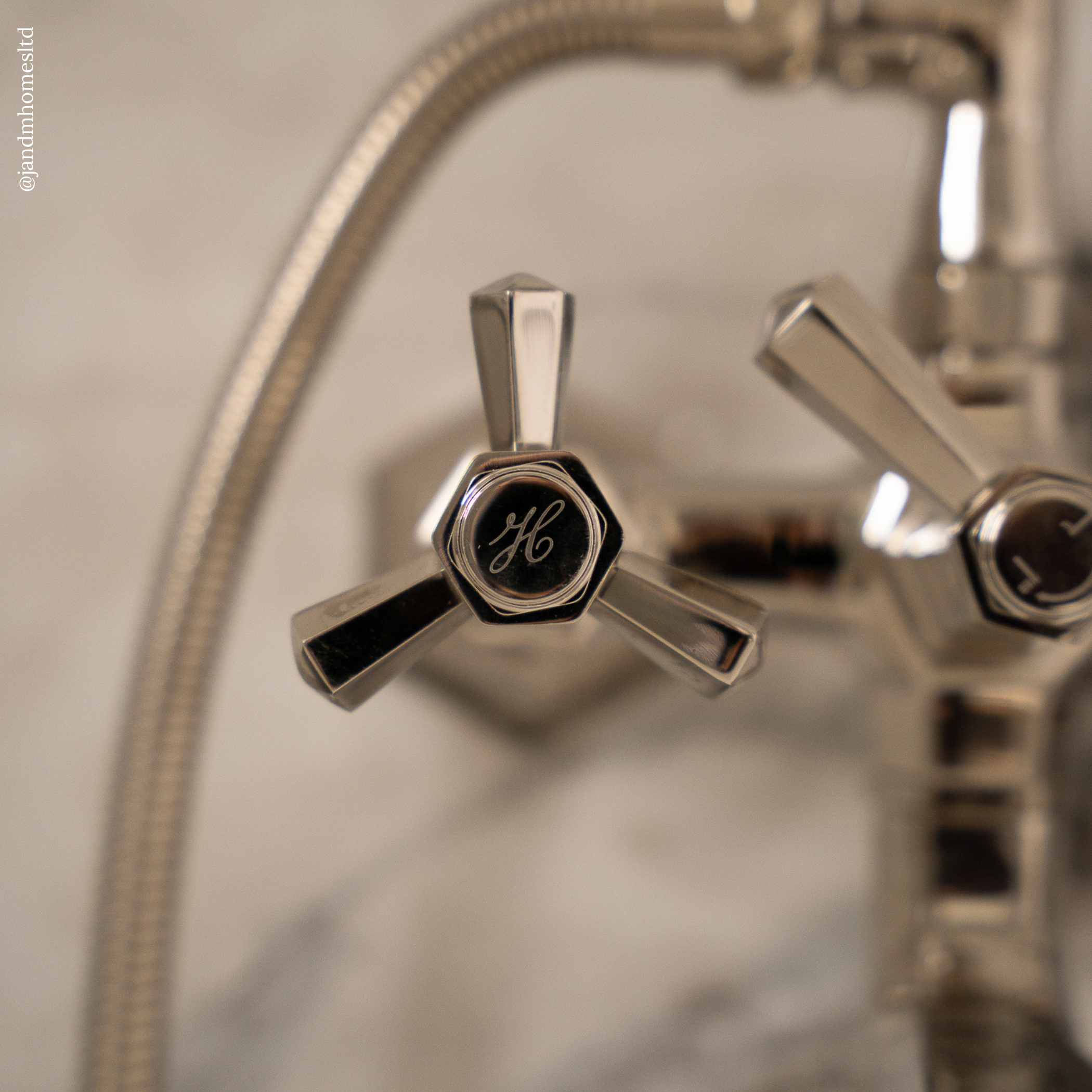 Arlington Polished Nickel Wall Mounted Bath Shower Tap