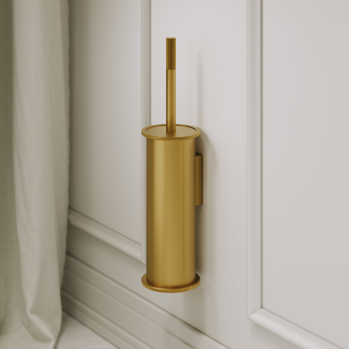 Alder Brushed Gold Wall Mounted Toilet Brush