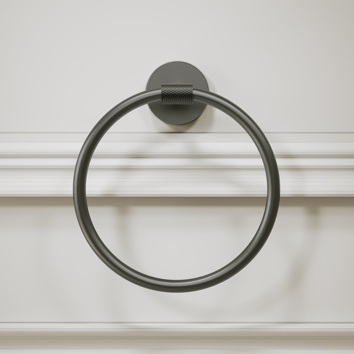 Alder Brushed Gunmetal Towel Ring