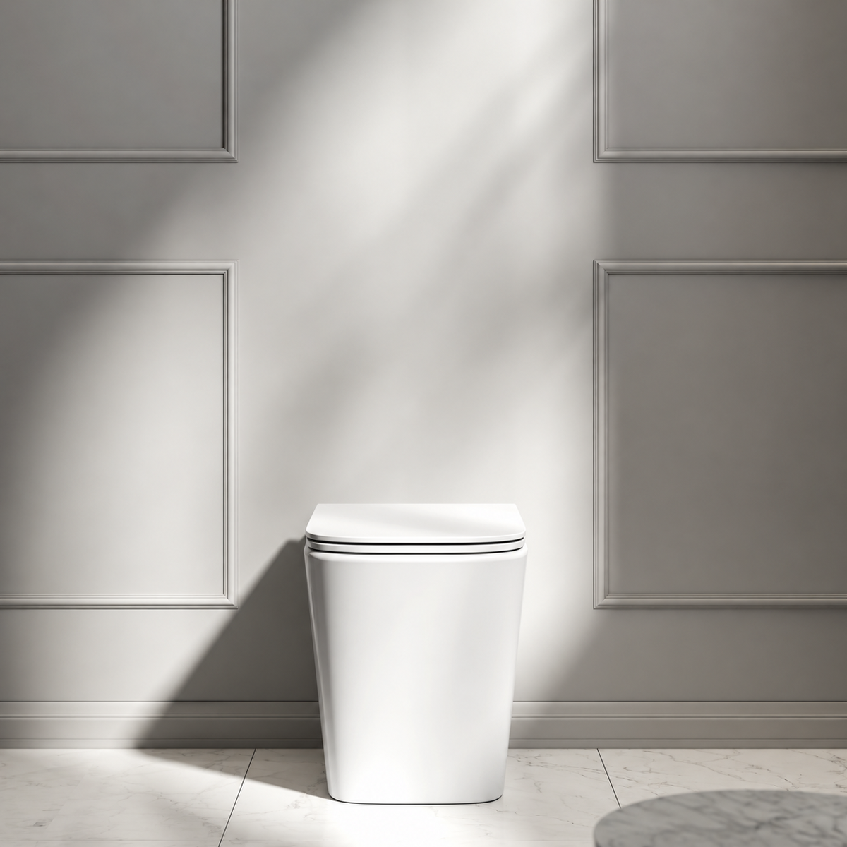 Arlo Polished White Back To Wall Rimless Toilet
