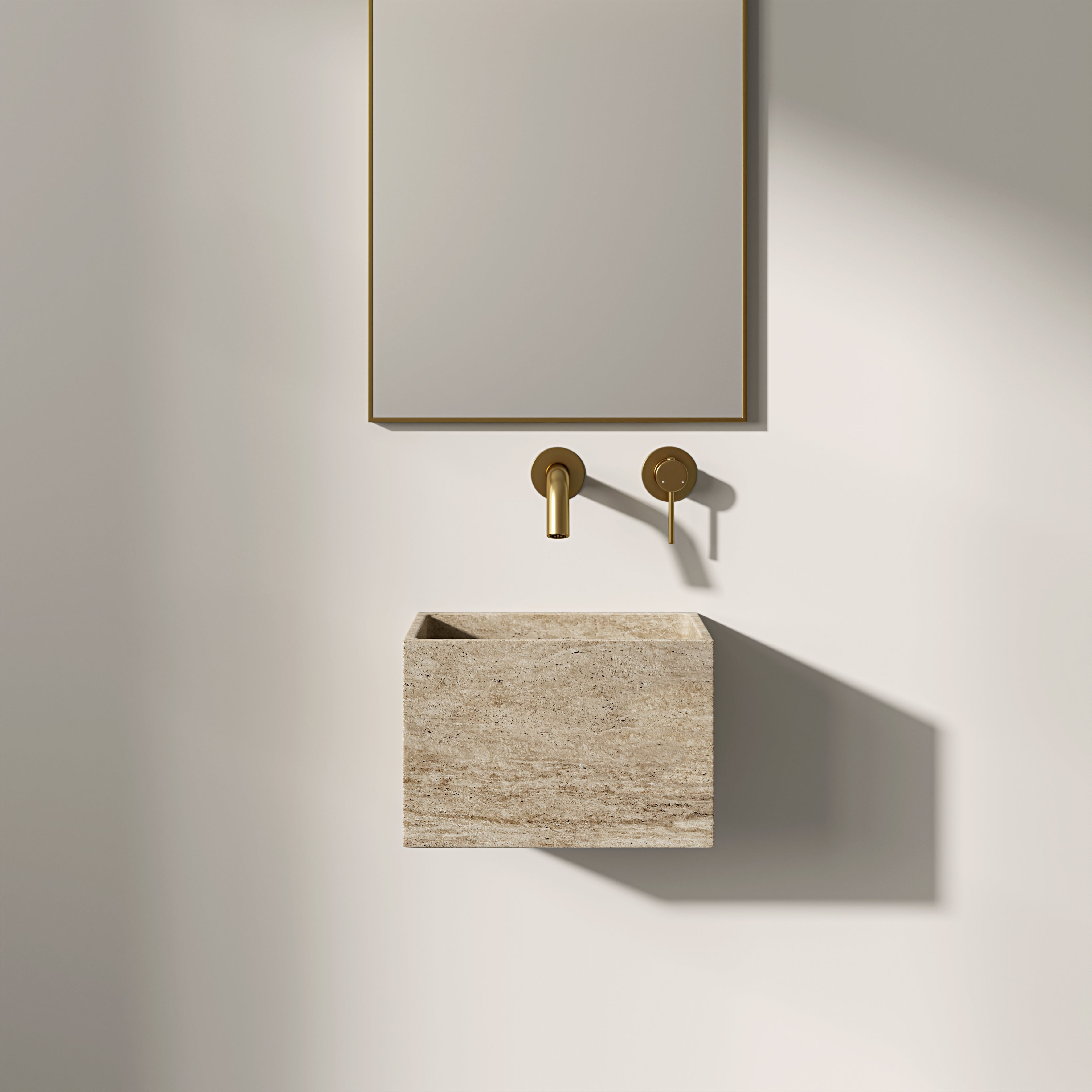 Arden Travertine Marble Wall Hung Basin 300mm