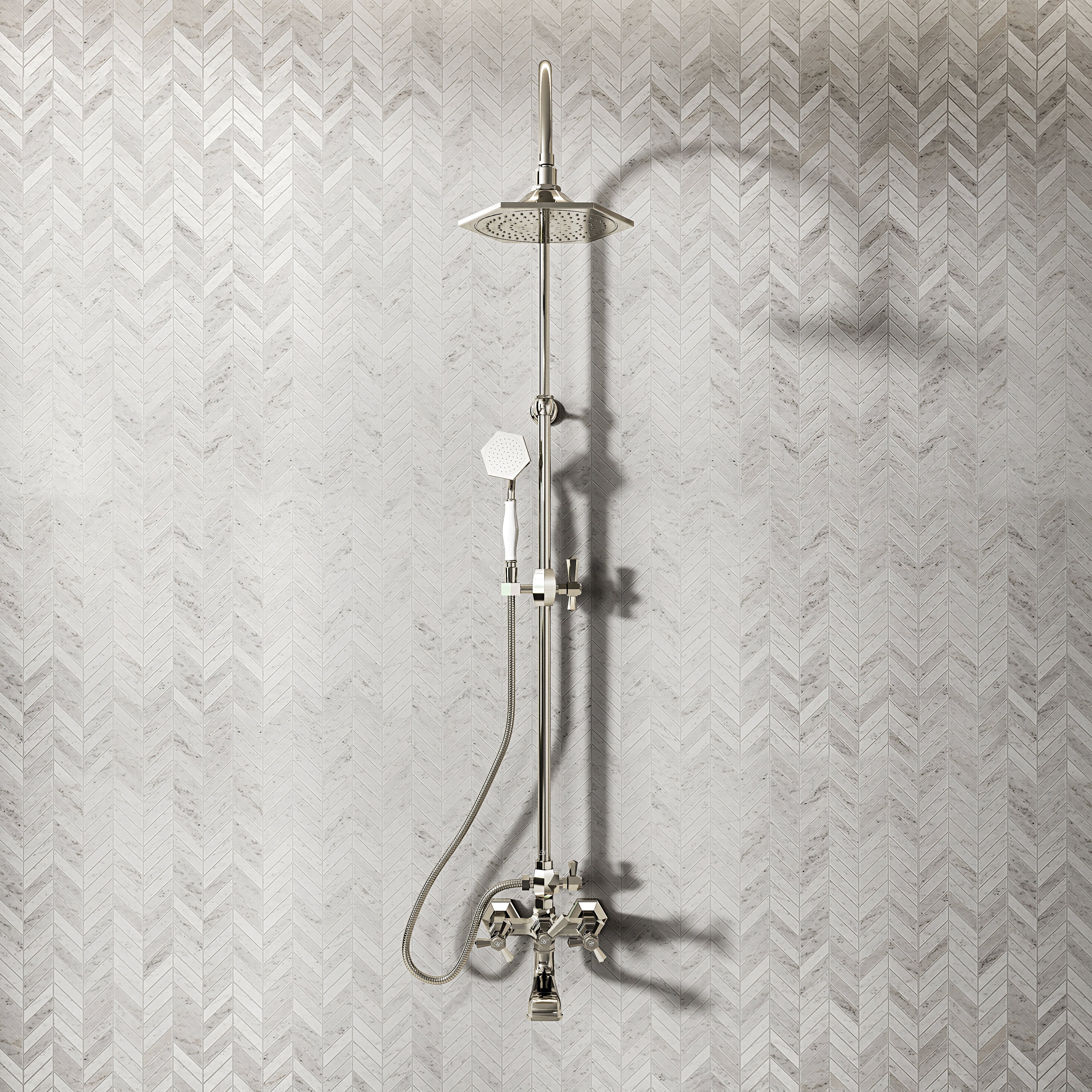 Arlington Polished Nickel 3-way Thermostatic Shower