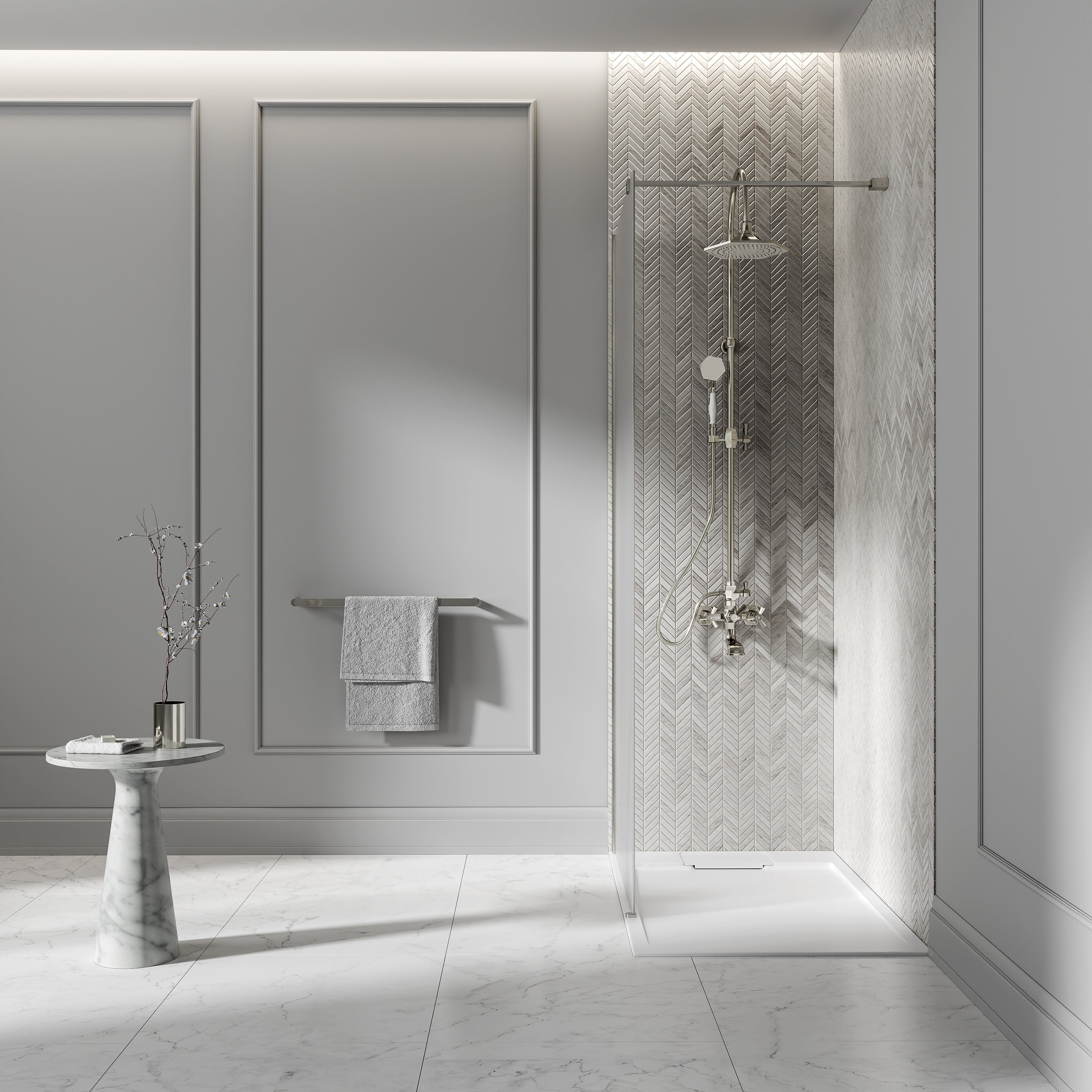 Arlington Polished Nickel 3-way Thermostatic Shower