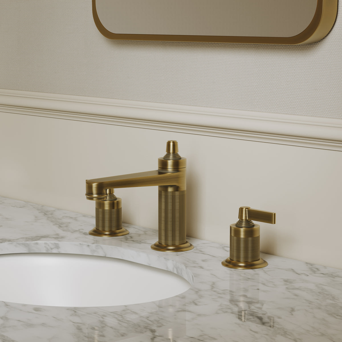 Pembury Brushed Bronze 3 Hole Deck Mounted Basin Mixer Tap