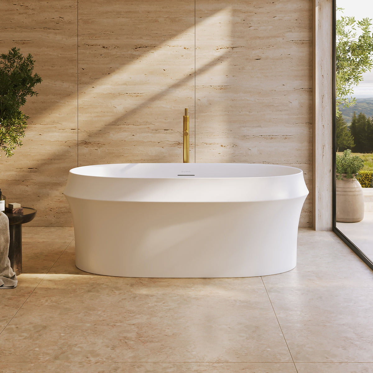 Corniche Light White Freestanding Acrylic Bath 1600mm