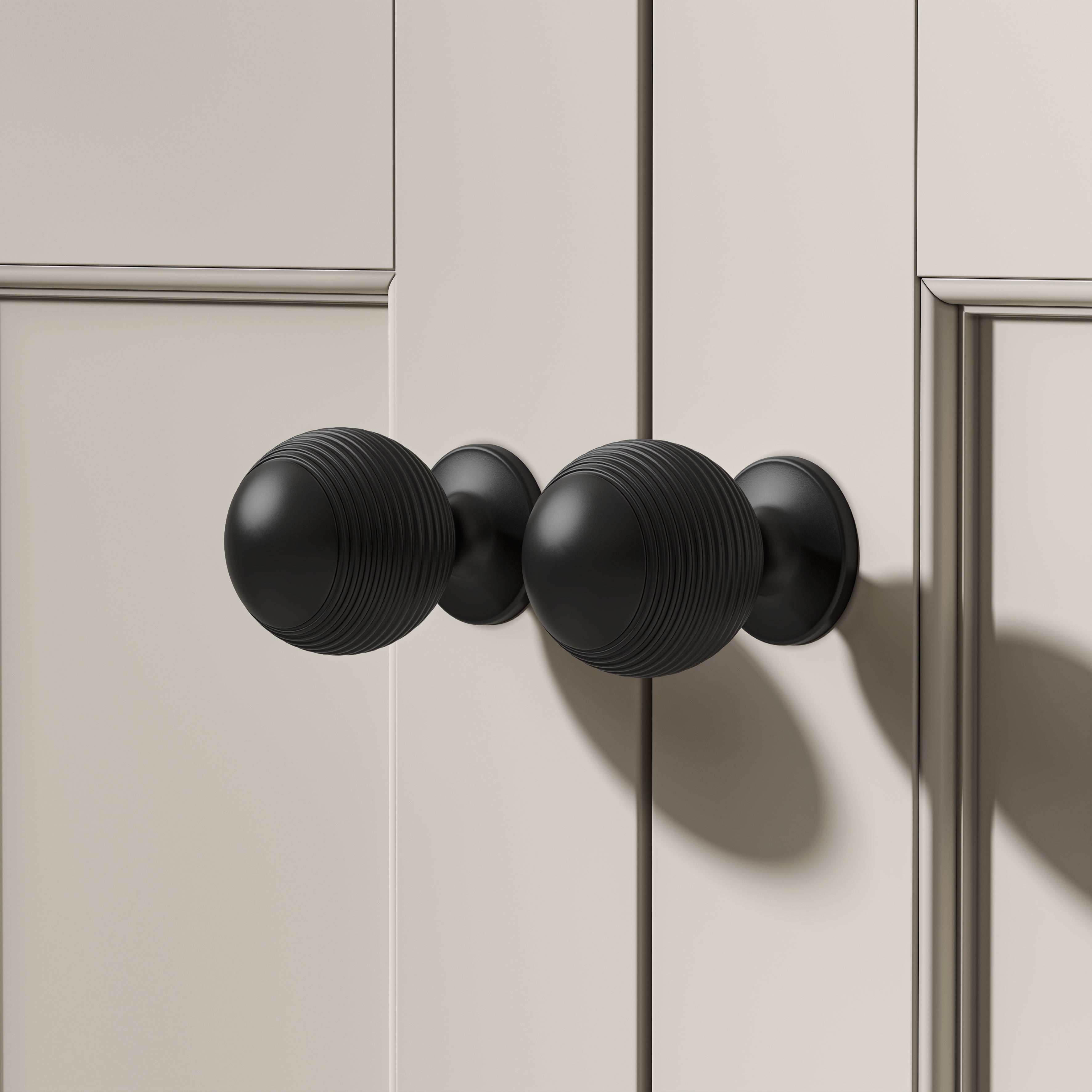 Matte Black Cabinet Knobs (Pair)