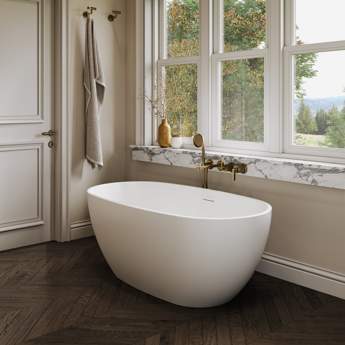 Chesham Light Freestanding White Acrylic Bath 1500mm