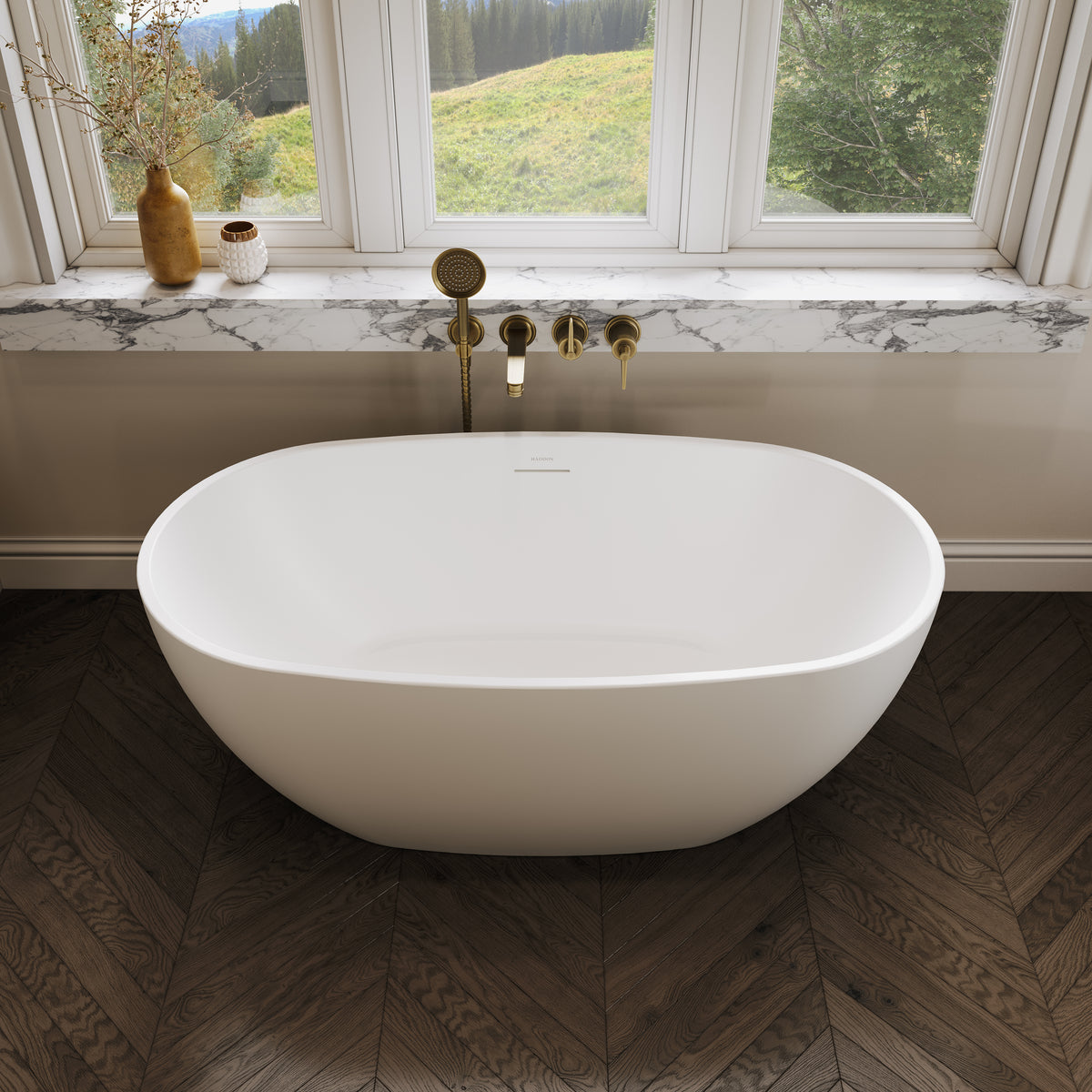Chesham Light Freestanding White Acrylic Bath 1500mm