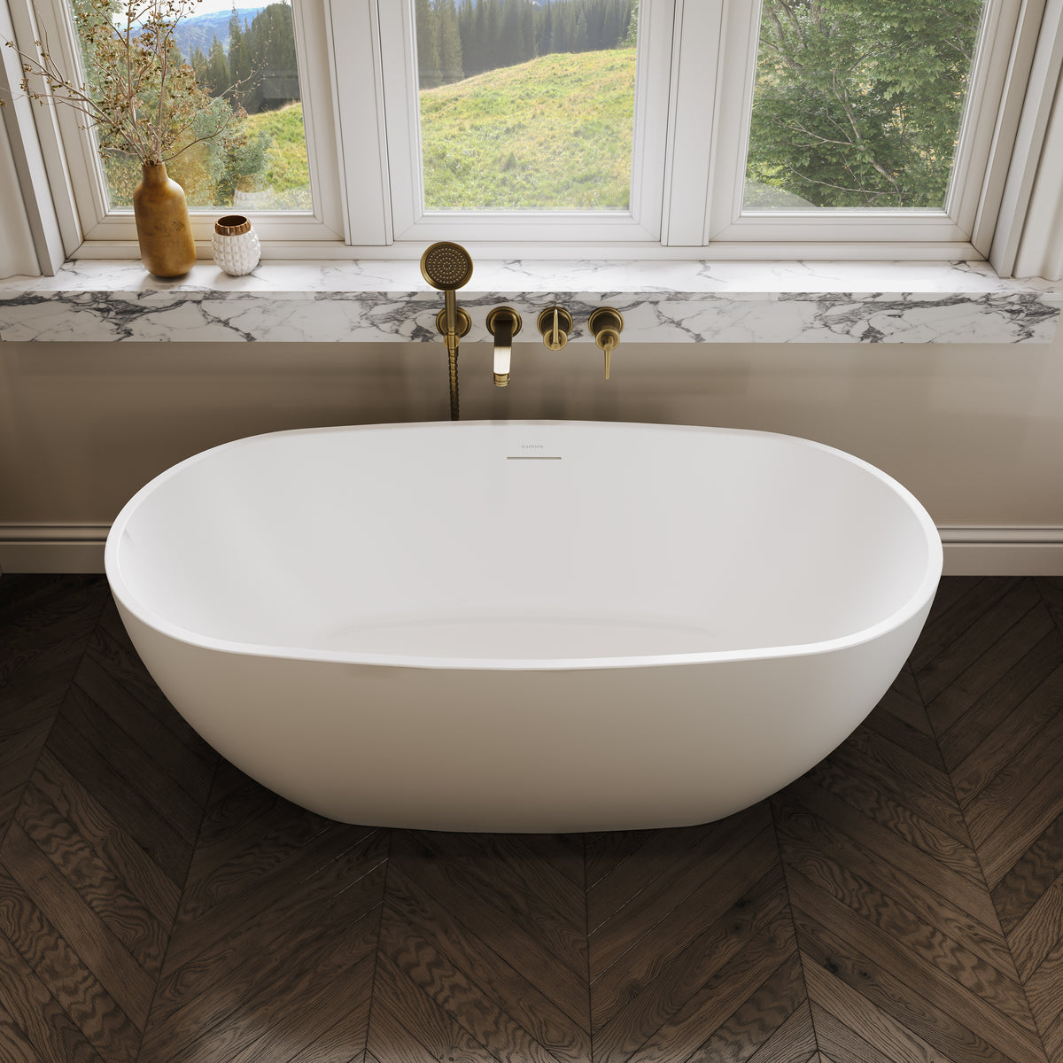 Chesham Light Freestanding White Acrylic Bath 1600mm