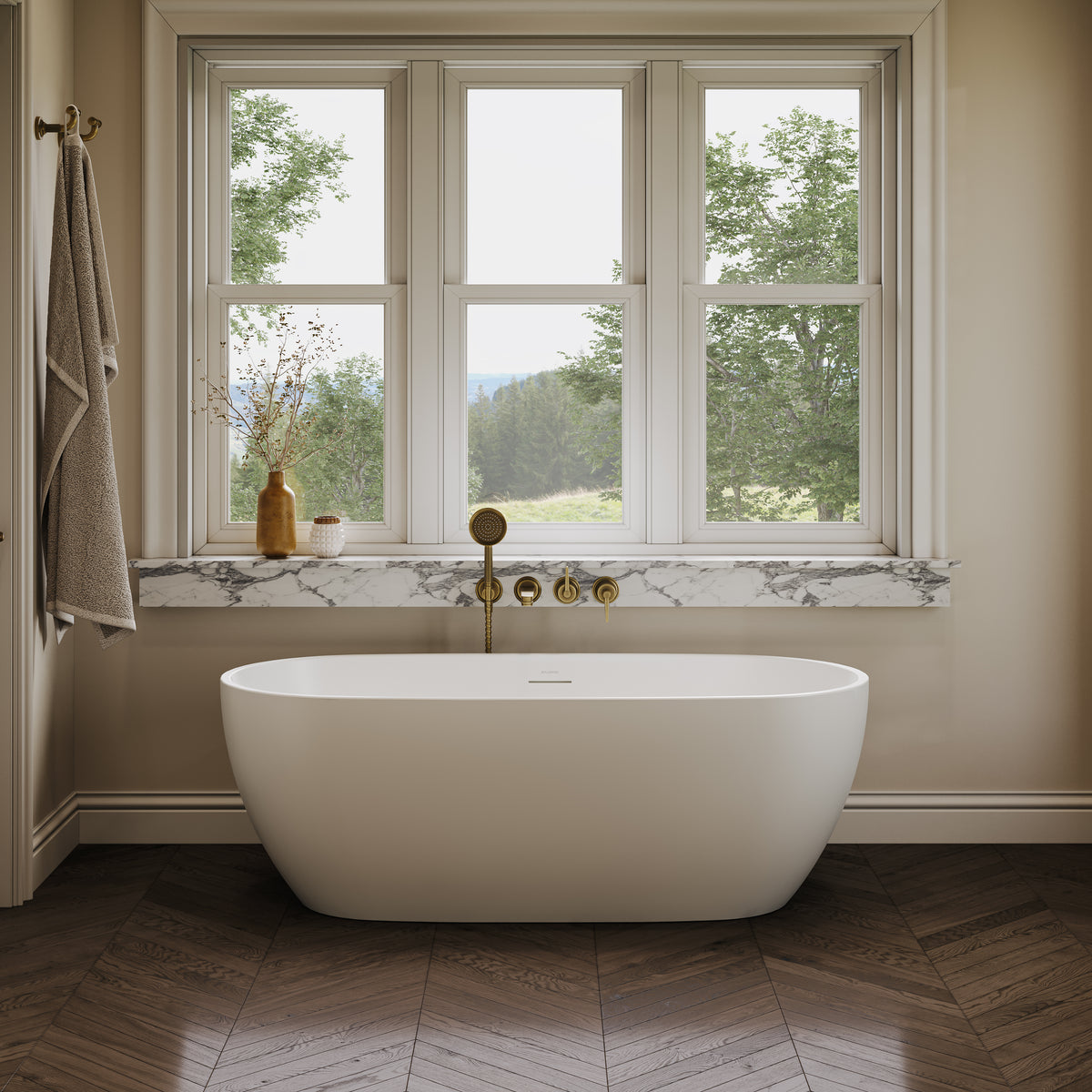 Chesham Light Freestanding White Acrylic Bath 1700mm