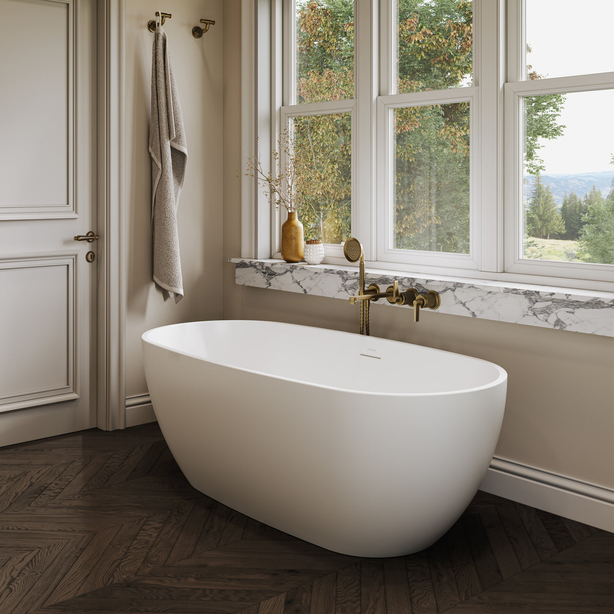 Chesham Light Freestanding White Acrylic Bath 1700mm
