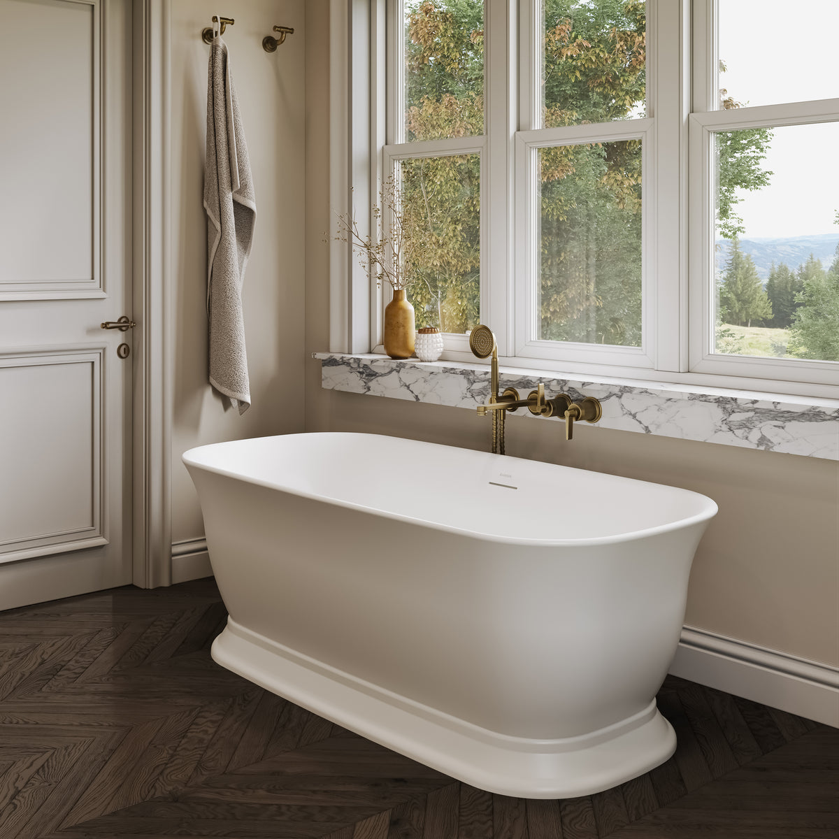 Chester Light White Freestanding Acrylic Bath 1700mm