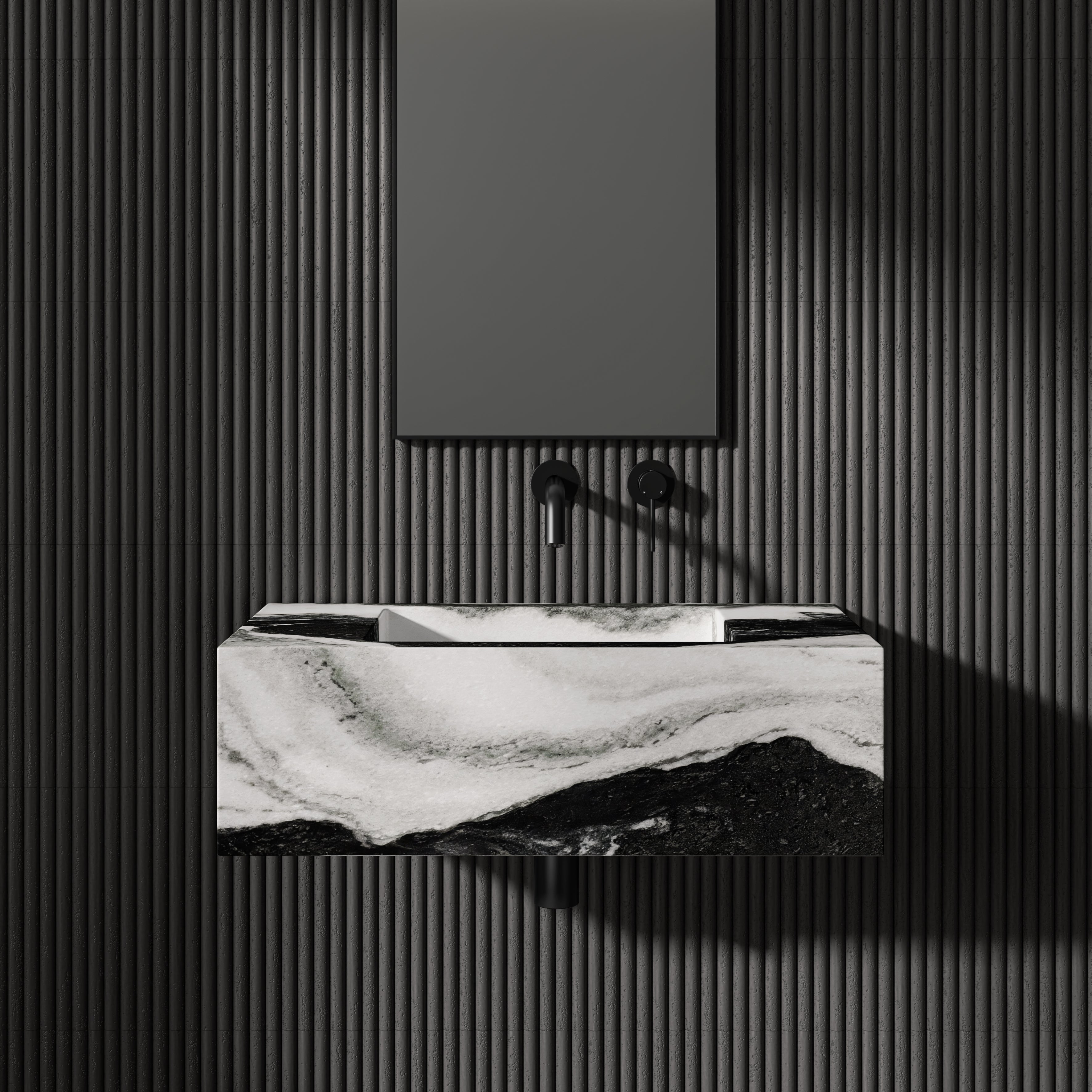 Cinatti Panda Marble Wall Hung Basin 700mm