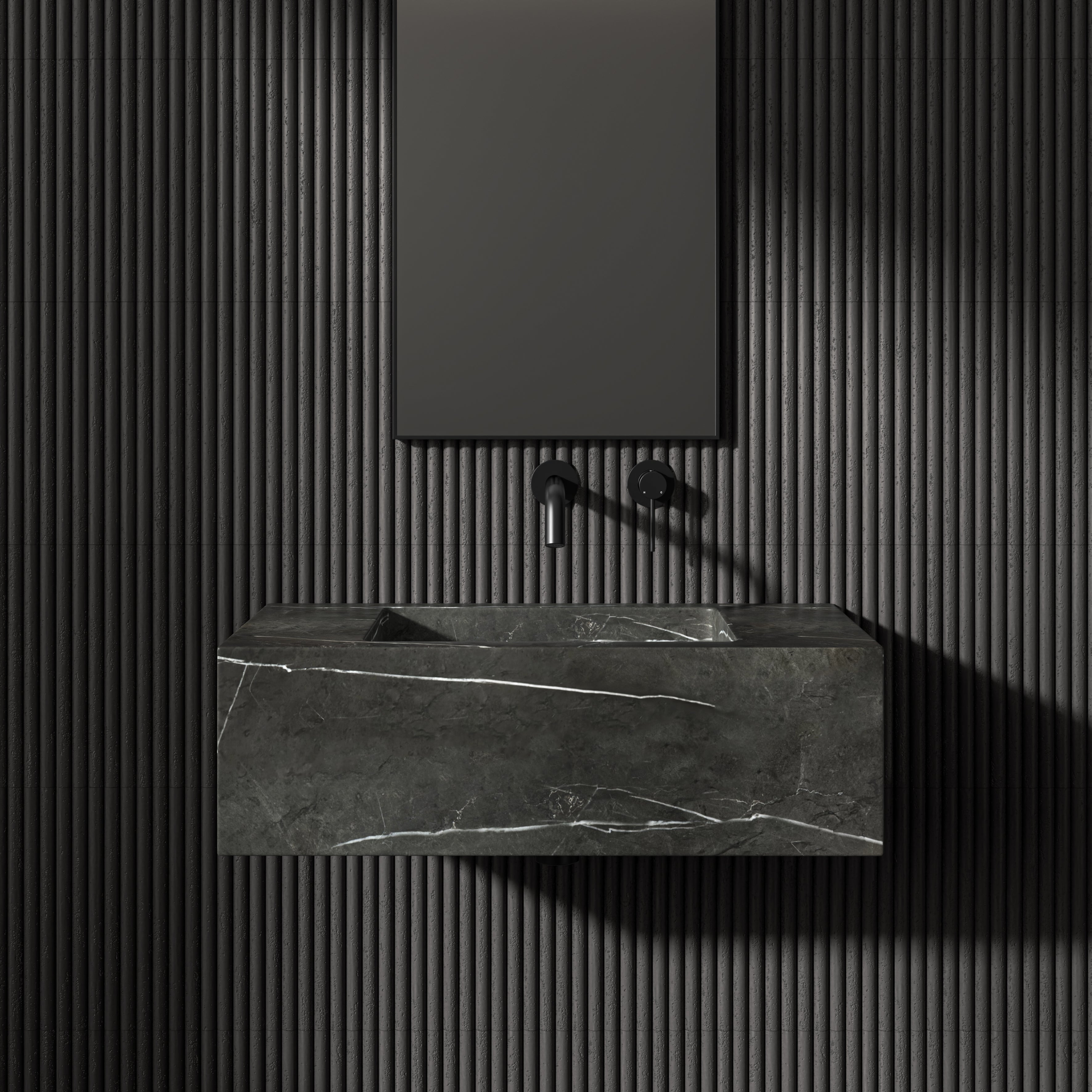 Cinatti Pietra Grey Marble Wall Hung Basin 700mm