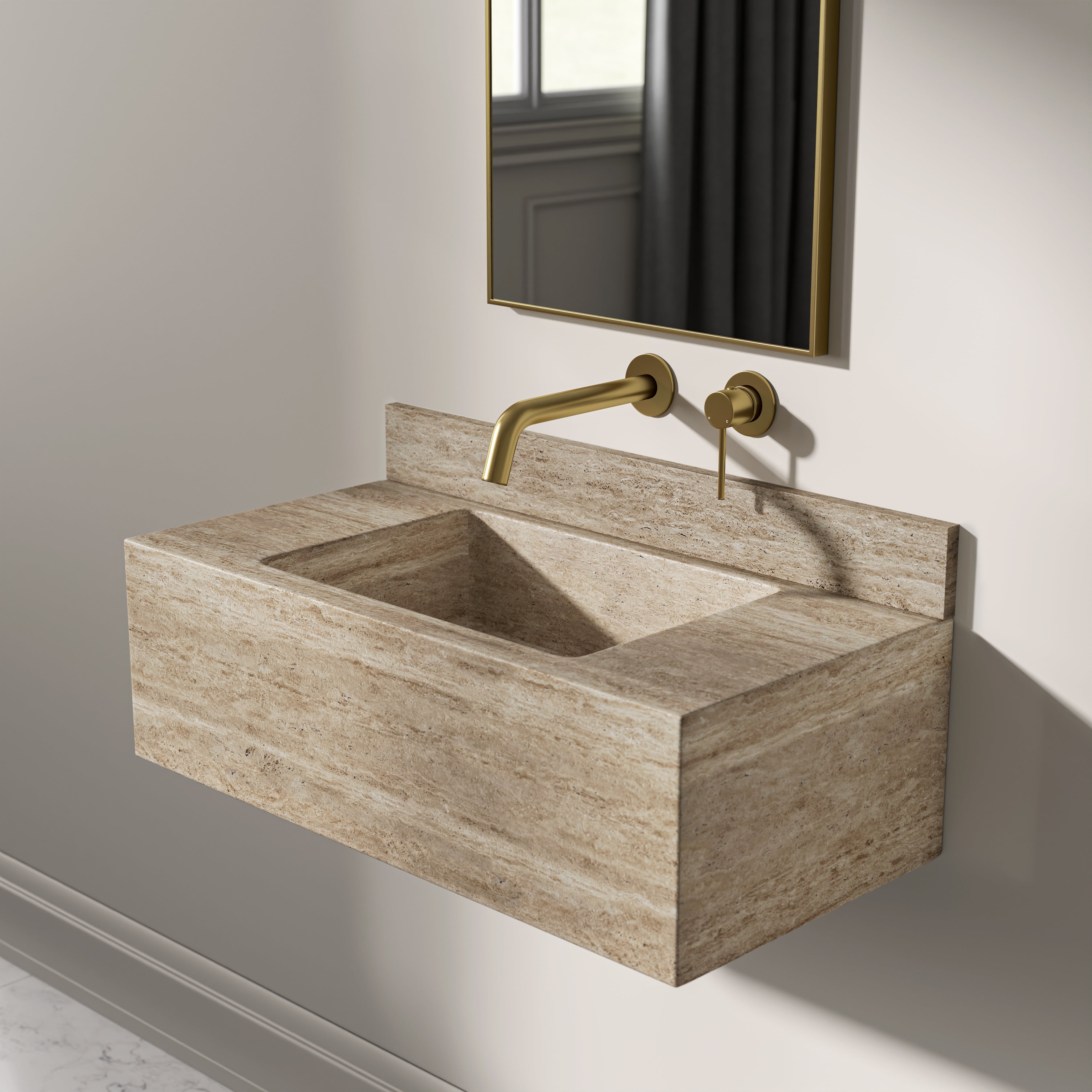 Travertine Upstand 700mm