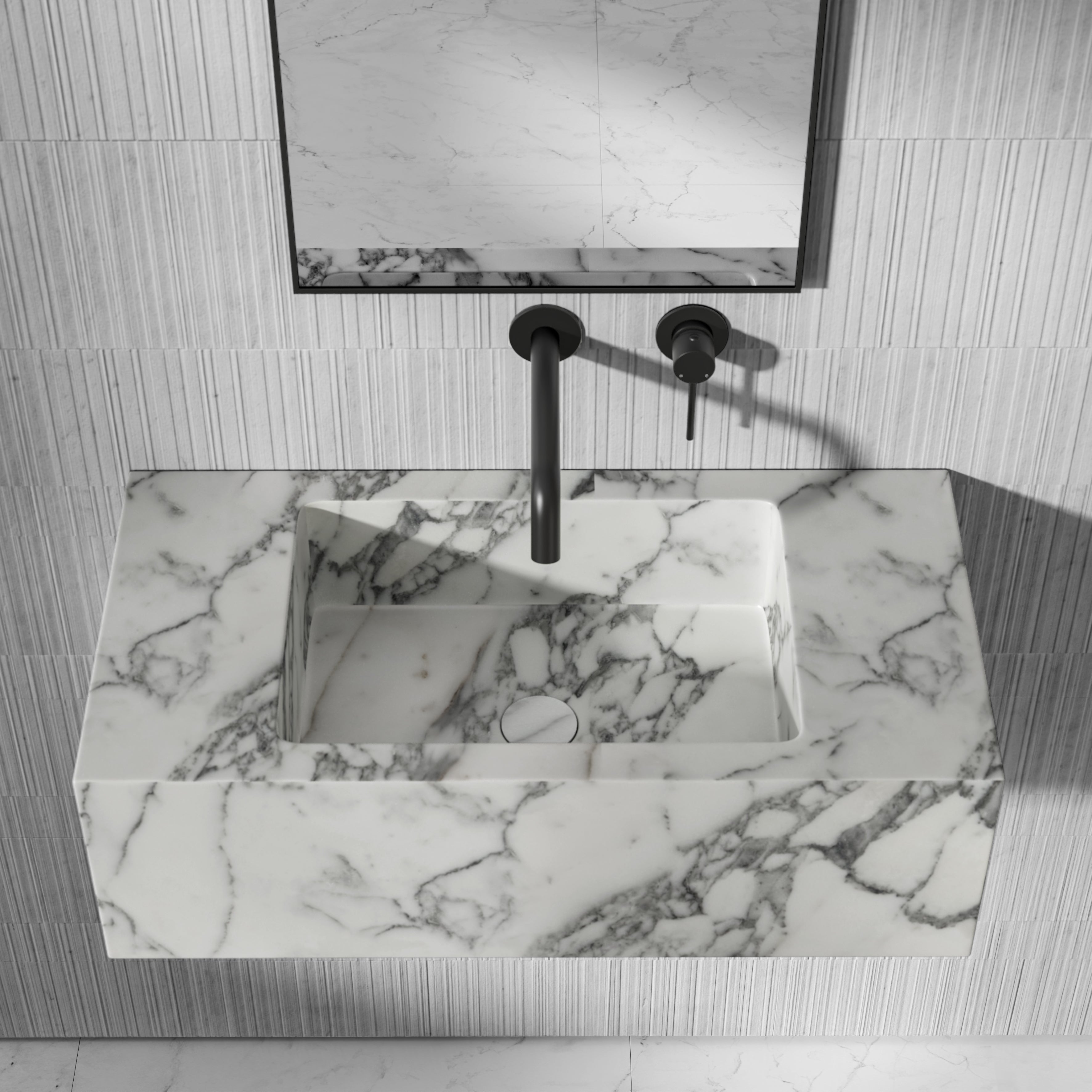 Cinatti Arabescato Marble Wall Hung Basin 700mm