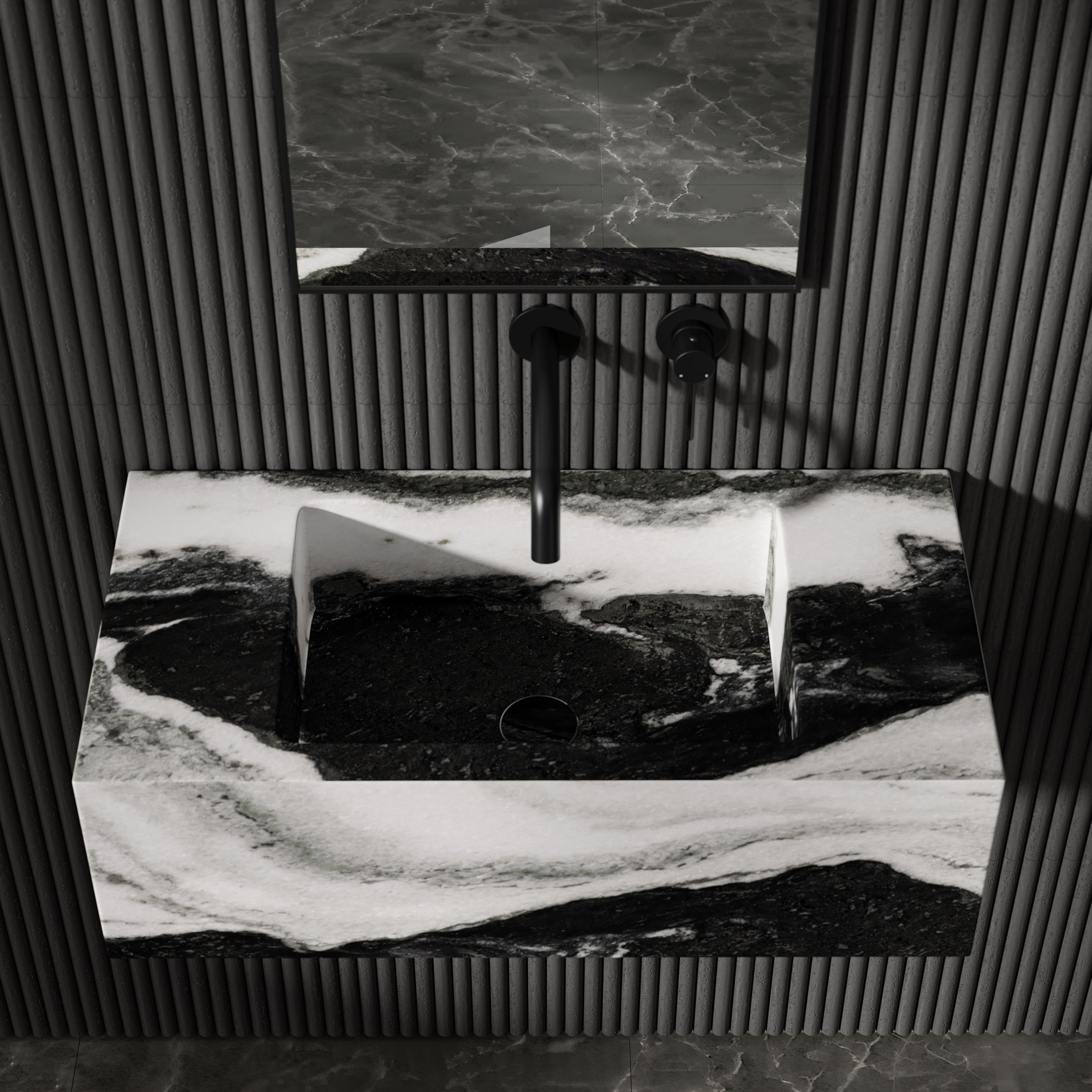 Cinatti Panda Marble Wall Hung Basin 700mm