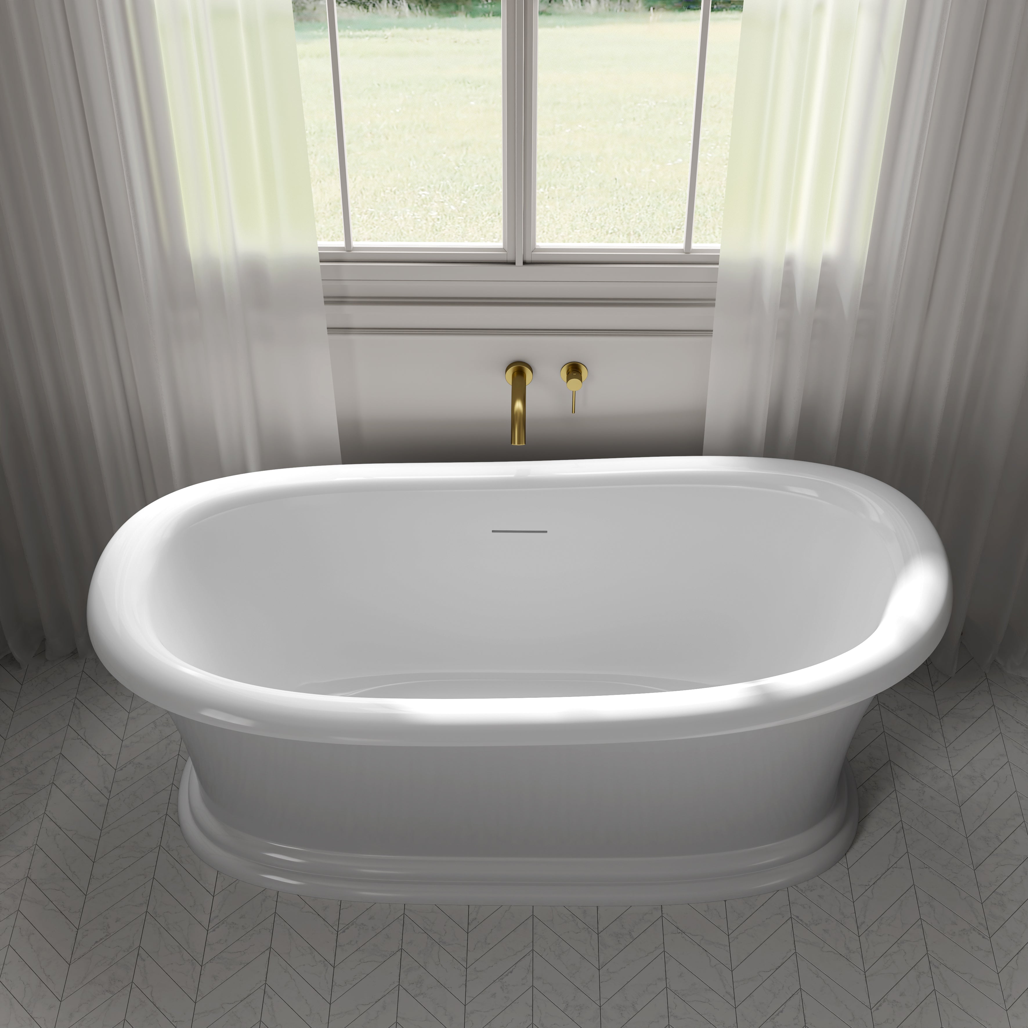 Clairmont White Freestanding Acrylic Bath 1700mm