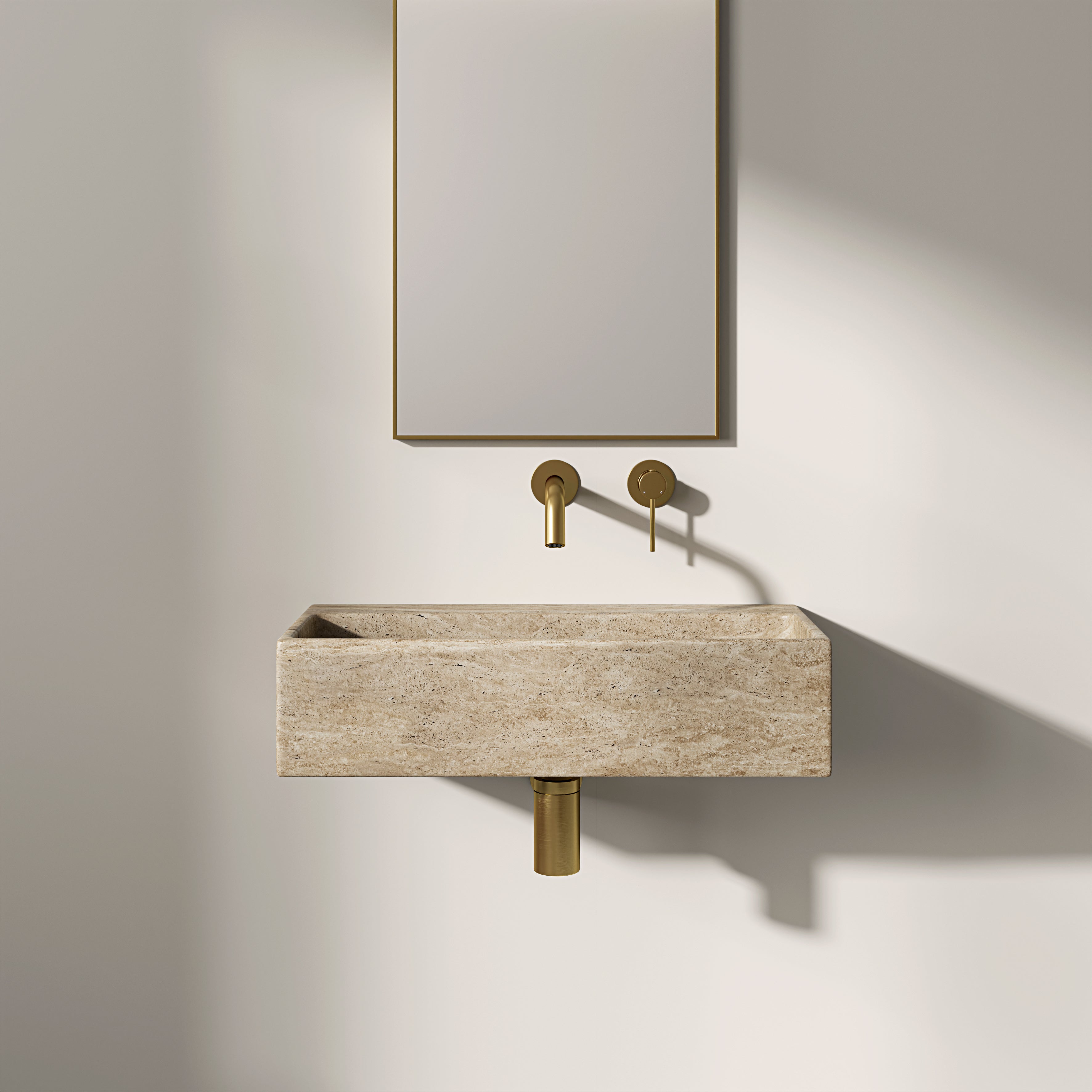 Clara Travertine Wall Hung Basin 600mm