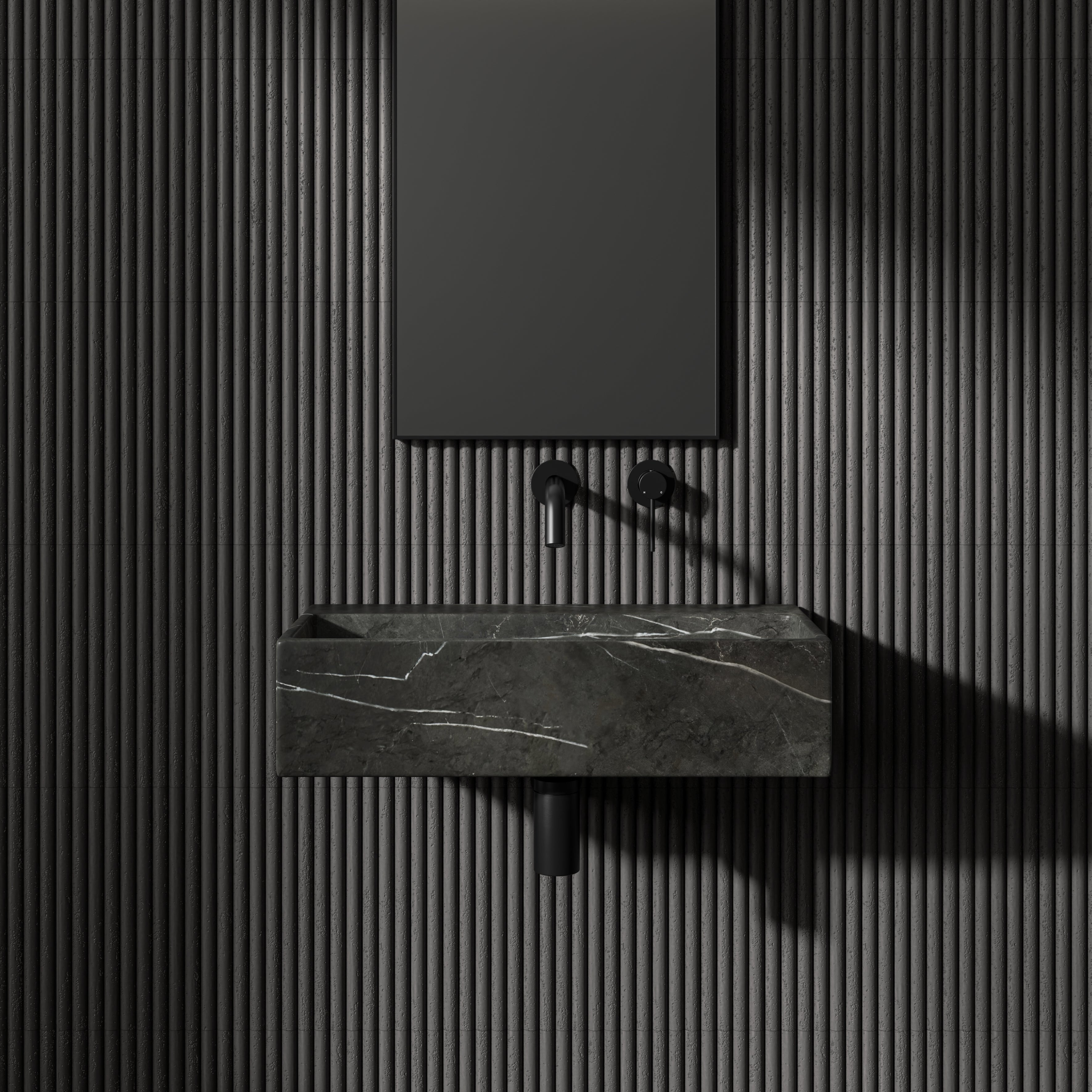 Clara Pietra Grey Marble Wall Hung Basin 600mm