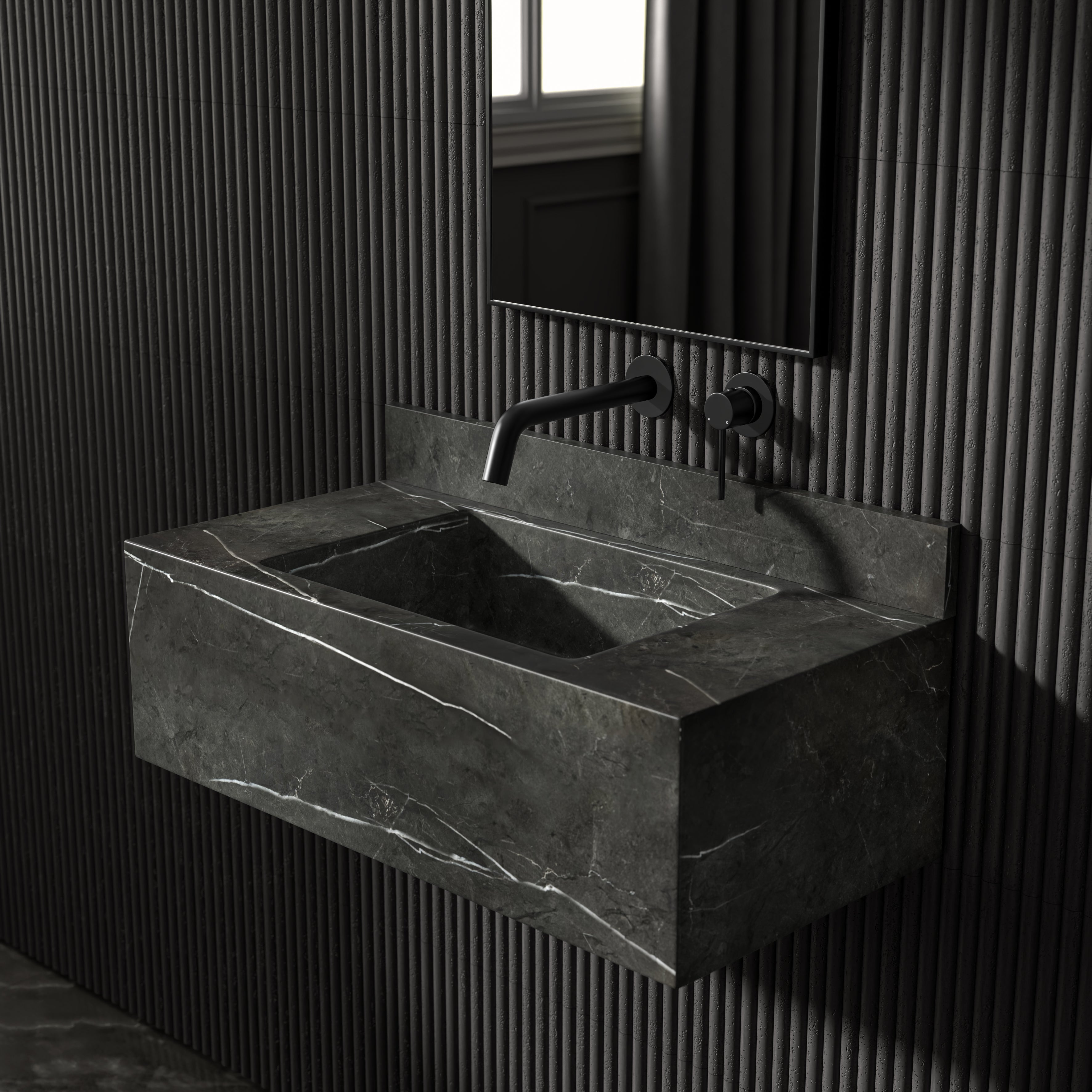 Pietra Grey Marble Upstand 700mm