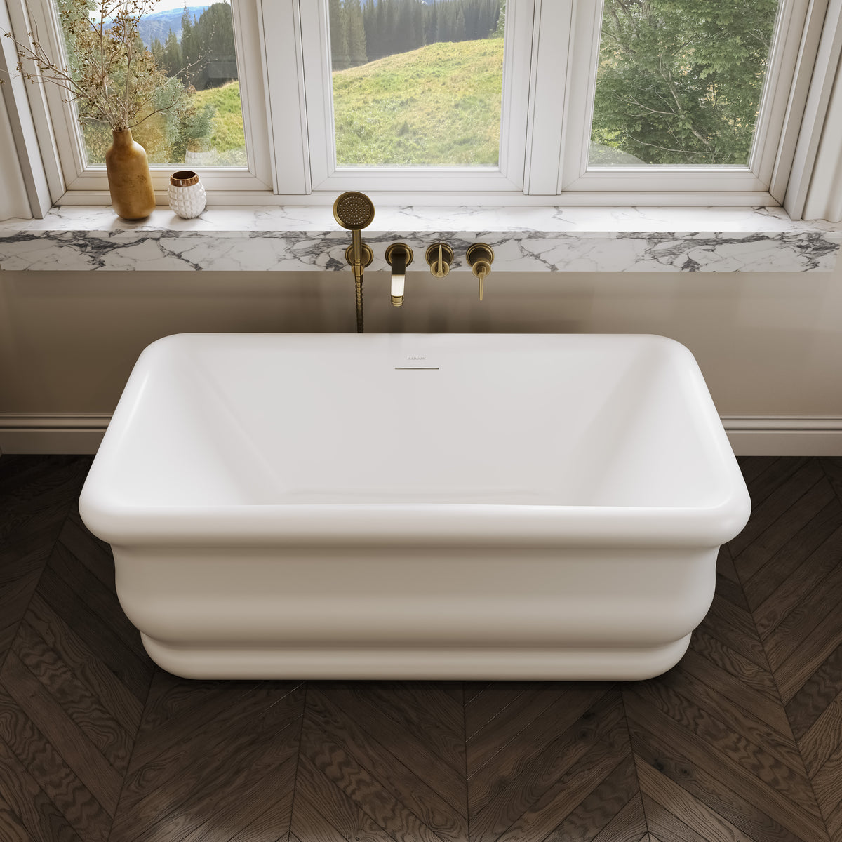 Claridge Light White Freestanding Acrylic Bath 1500mm