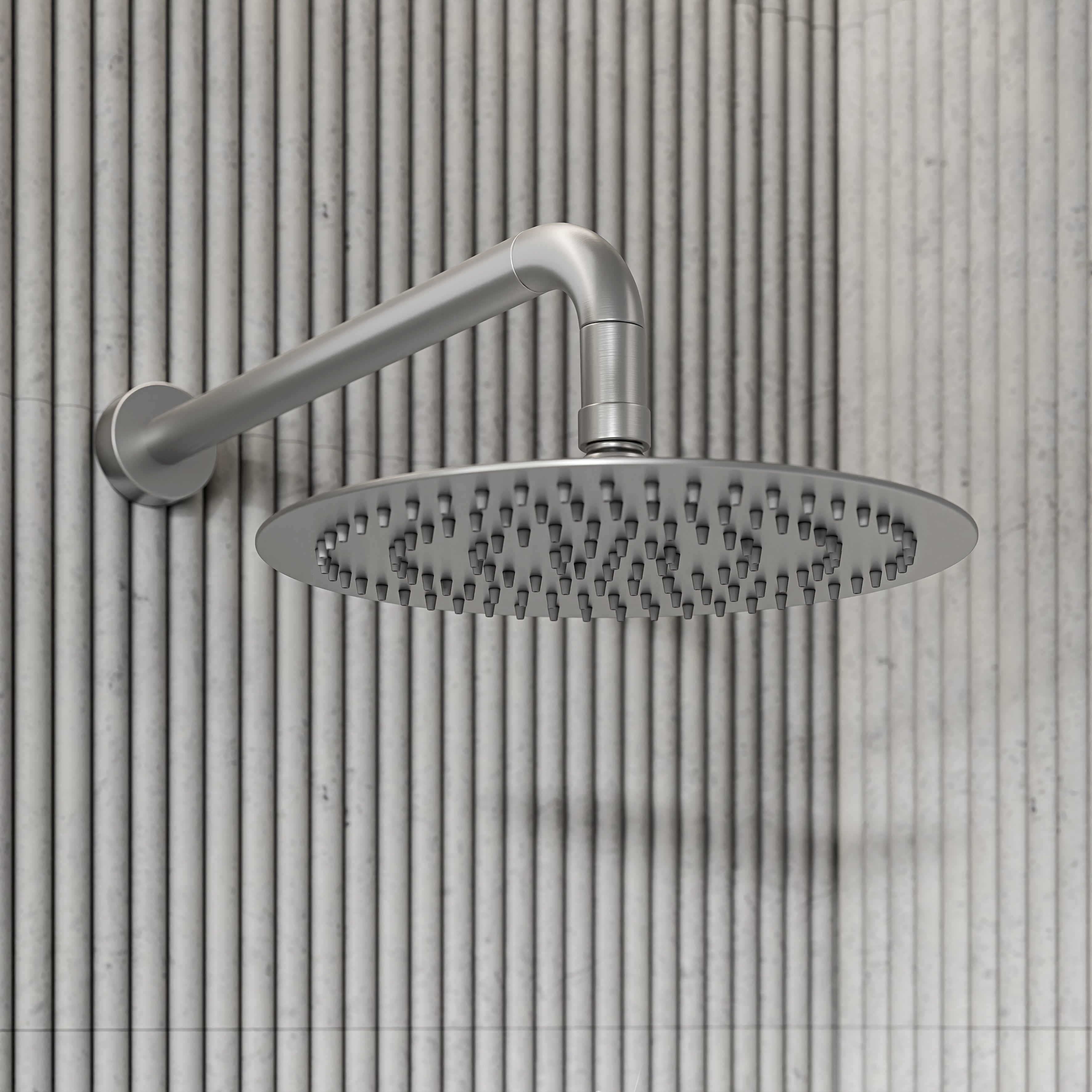 Nuvo Brushed Stainless Thermostatic Shower With Handheld Shower