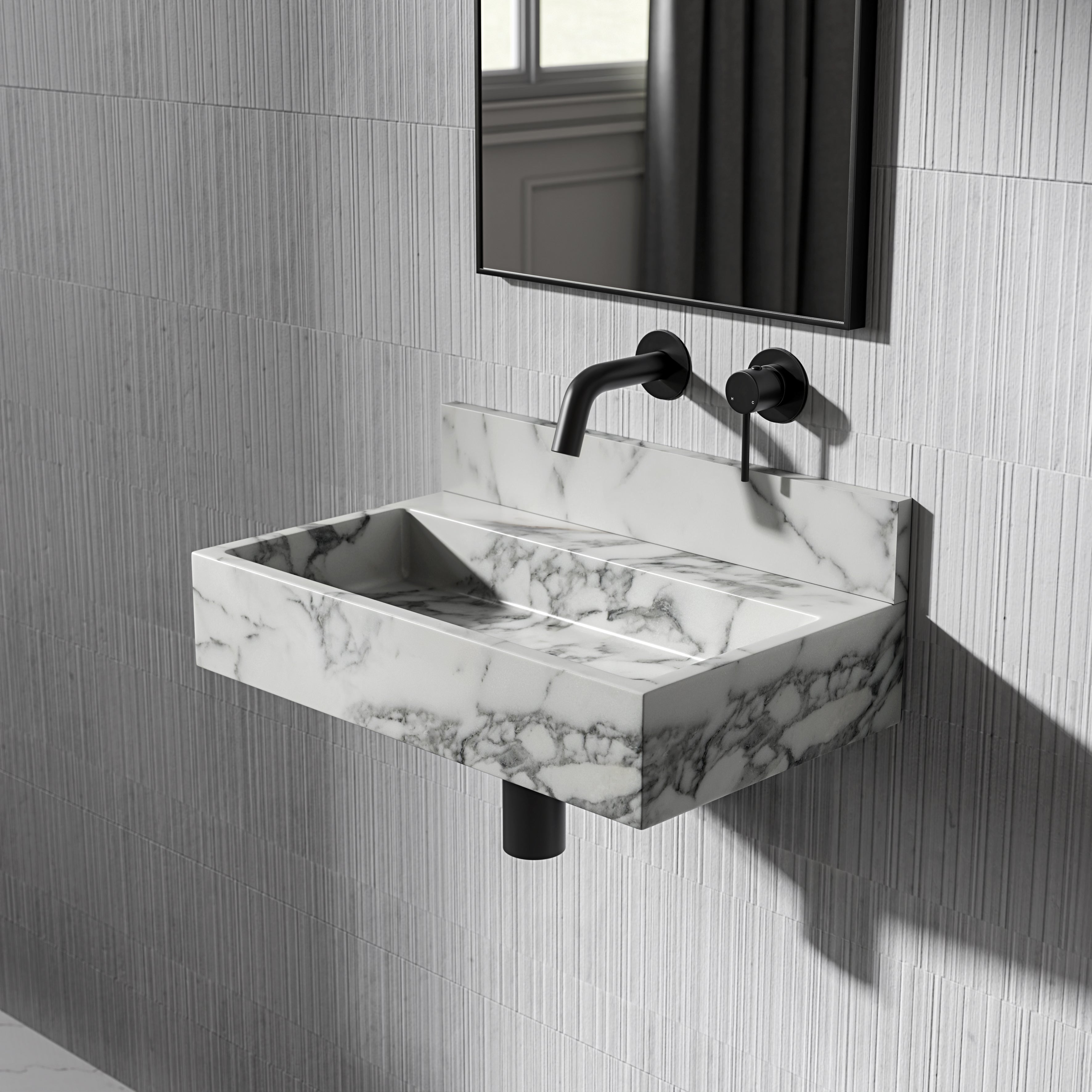 Arabescato Marble Upstand 500mm