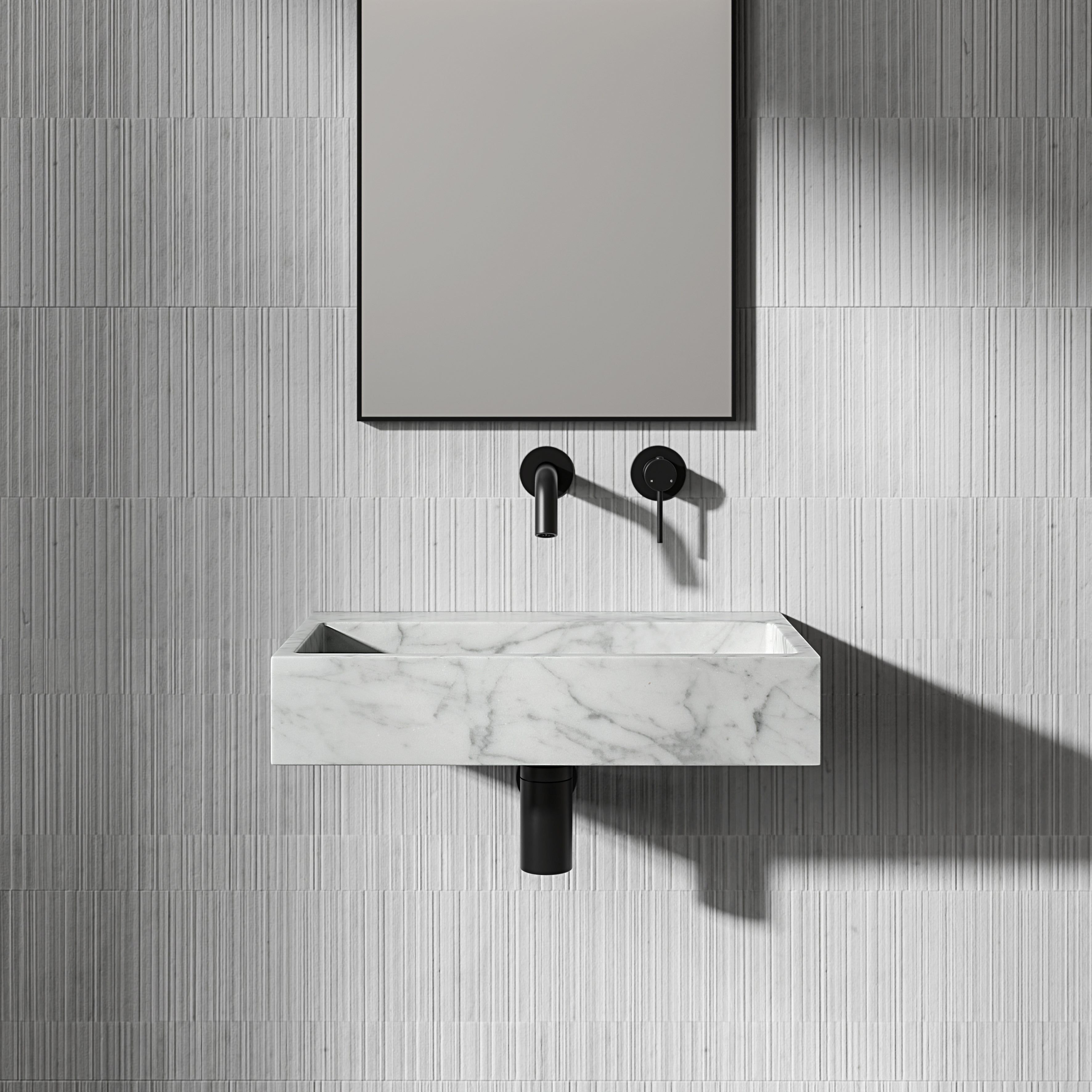 Danilo Carrara Marble Wall Hung Basin 500mm