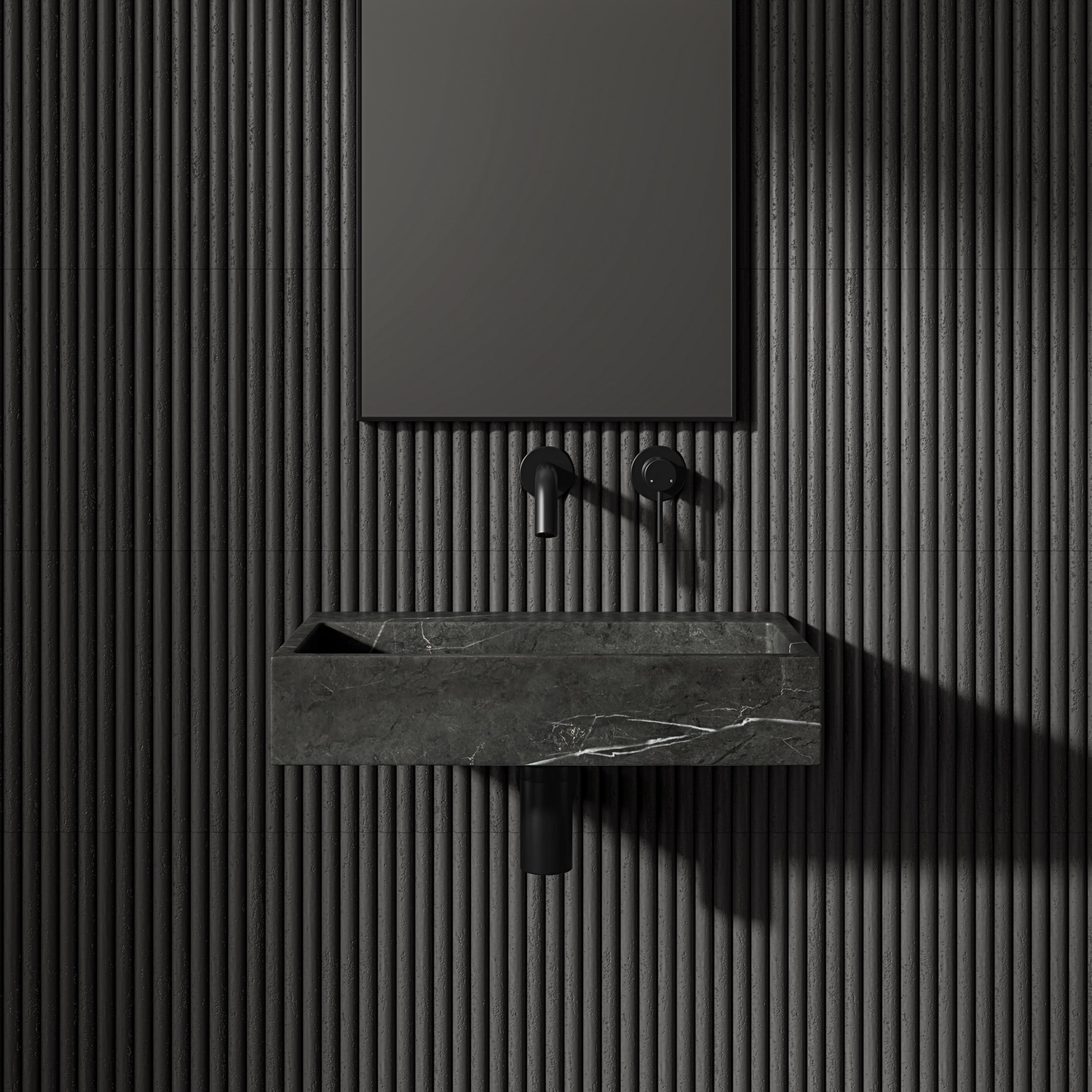 Danilo Pietra Grey Marble Wall Hung Basin 500mm