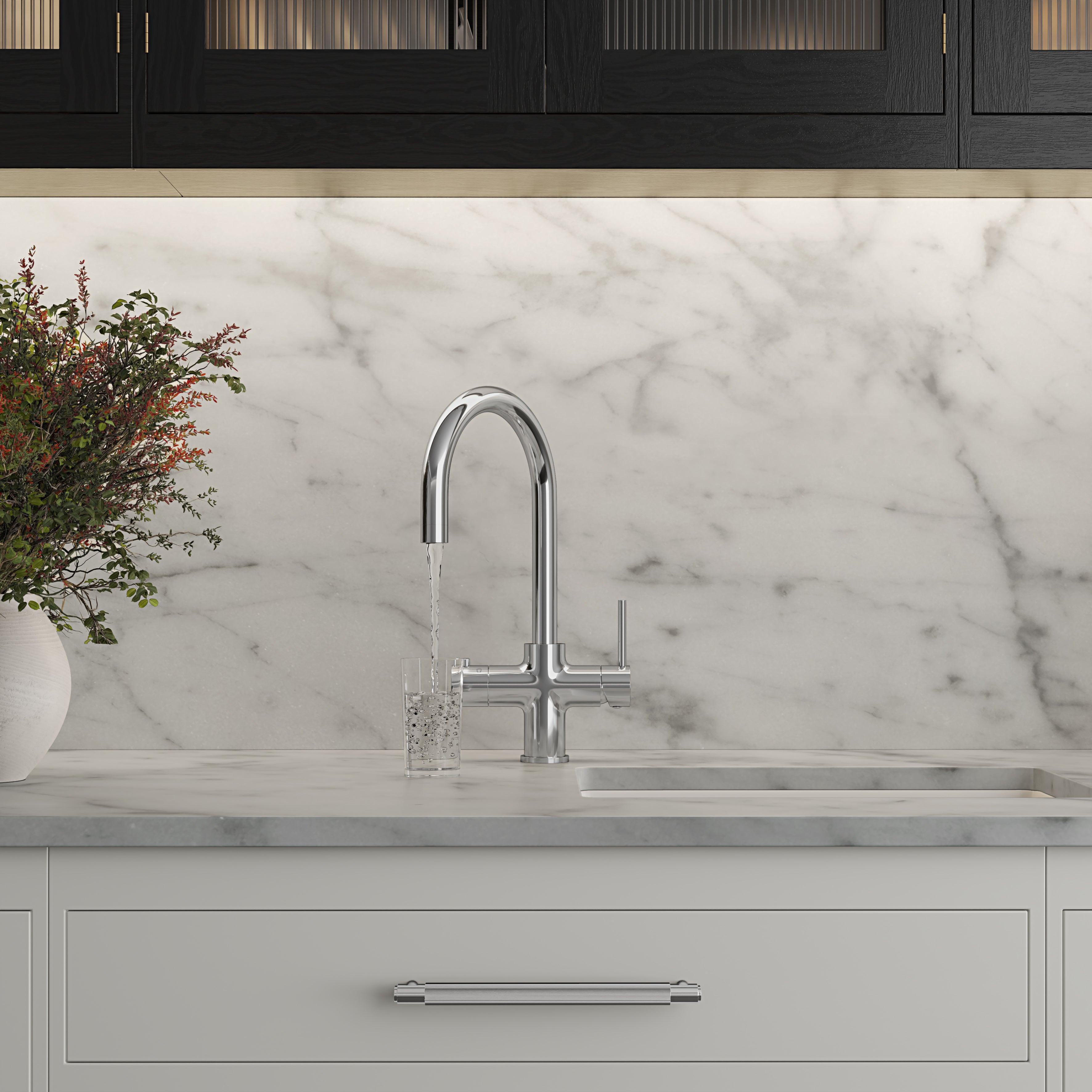 Fulham Chrome 4 in 1 Boiling Water Kitchen Tap