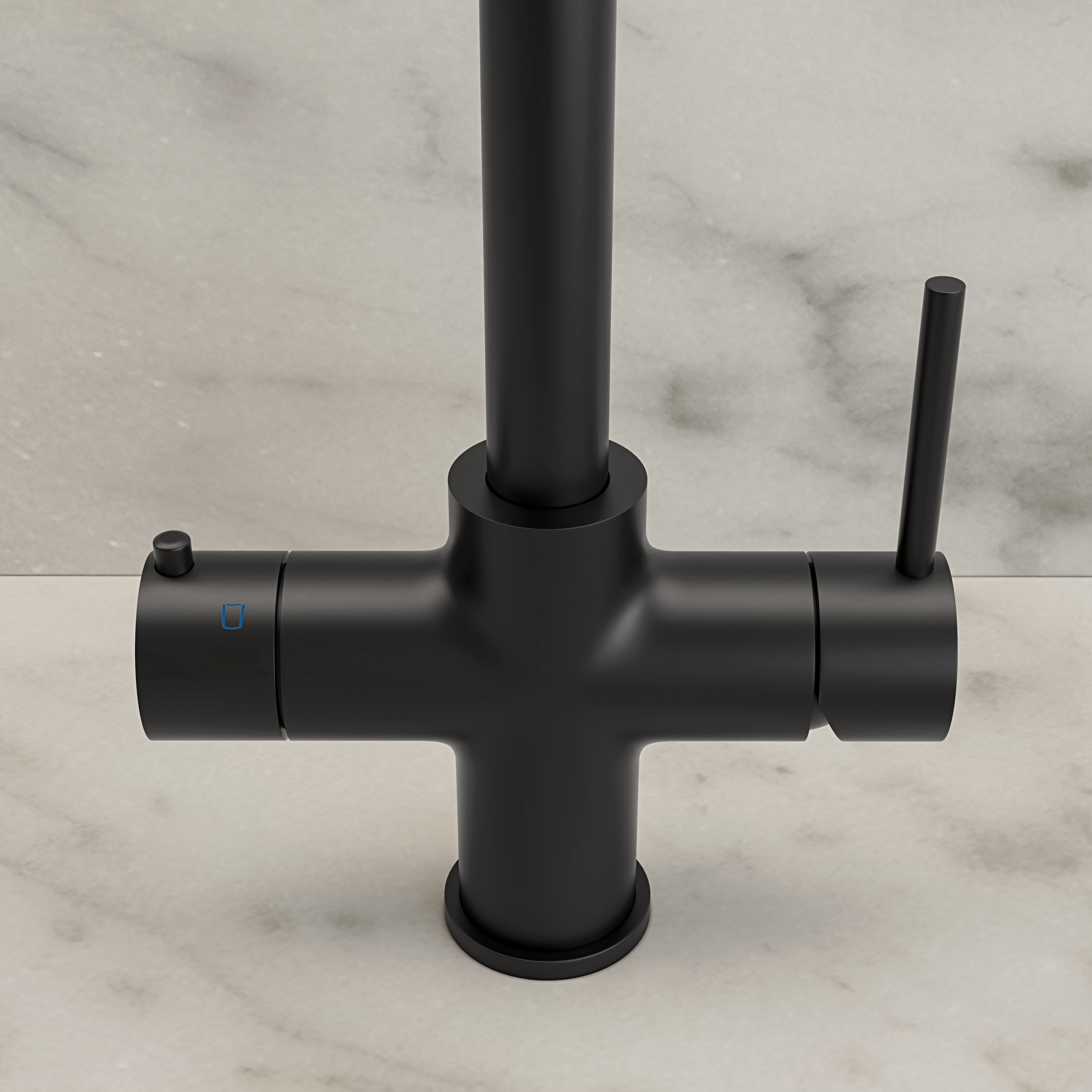 Fulham Matte Black 4 in 1 Boiling Water Kitchen Tap
