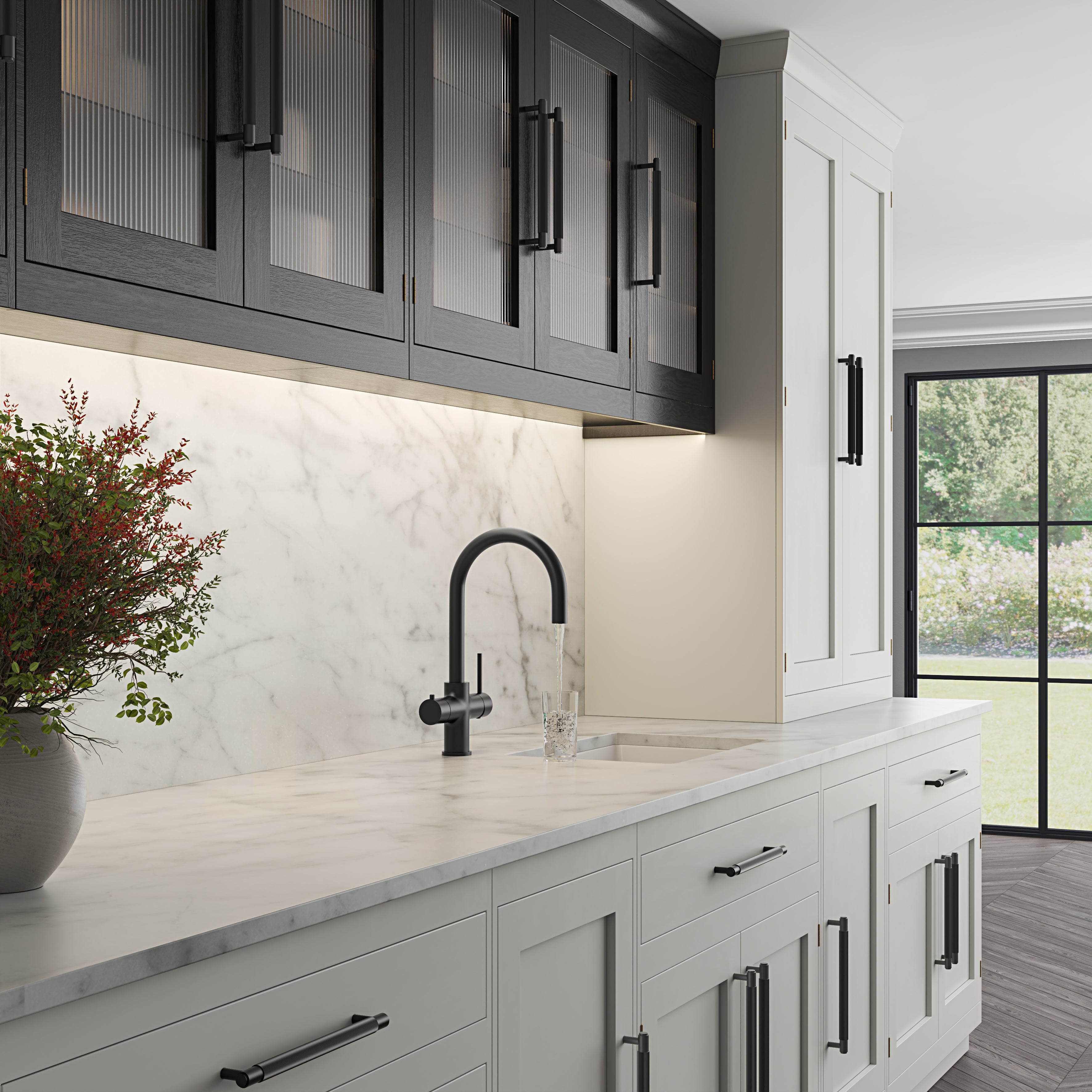 Fulham Matte Black 4 in 1 Boiling Water Kitchen Tap