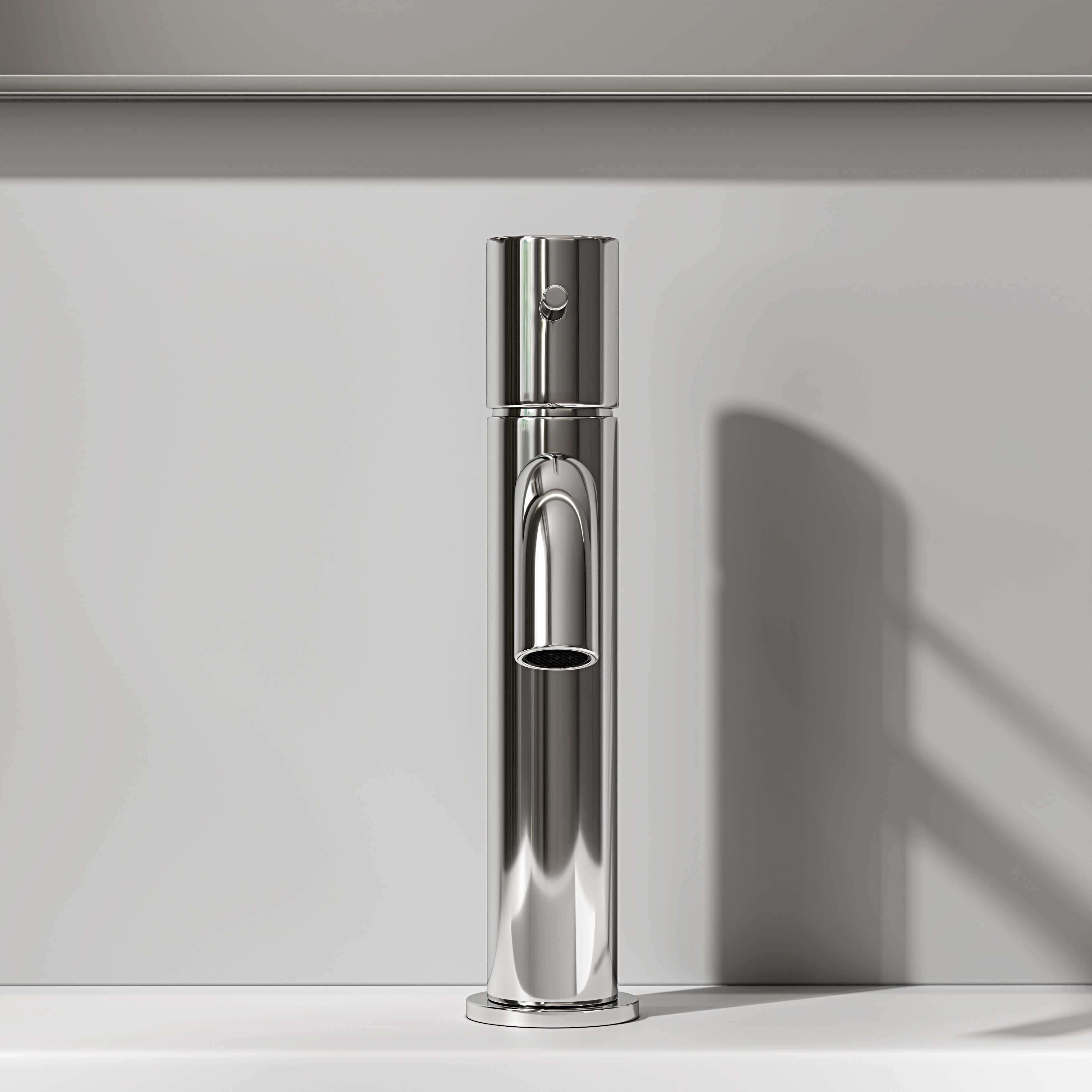 Nuvo Chrome Curved Spout Basin Mixer Tap