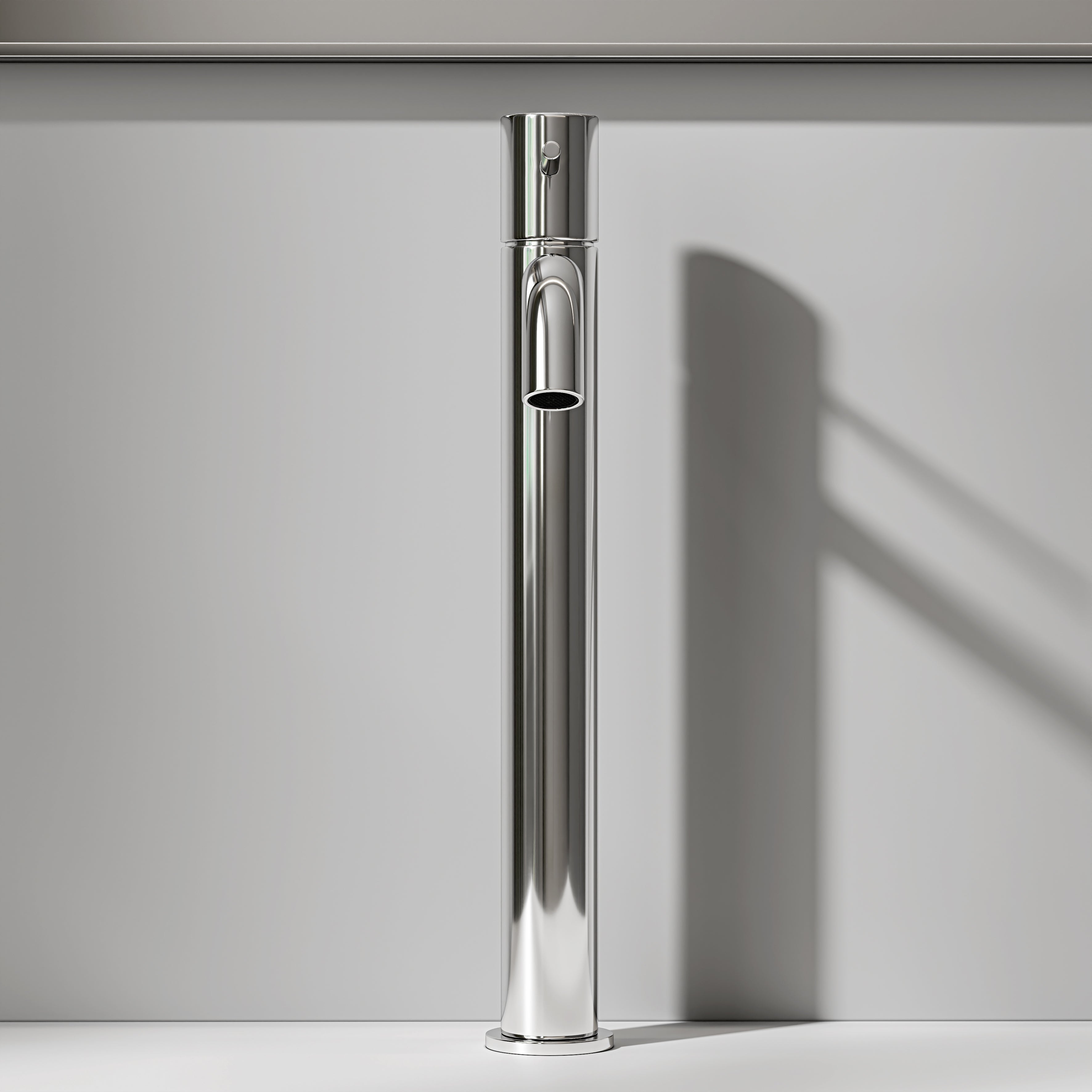 Nuvo Chrome Tall Curved Spout Basin Mixer Tap