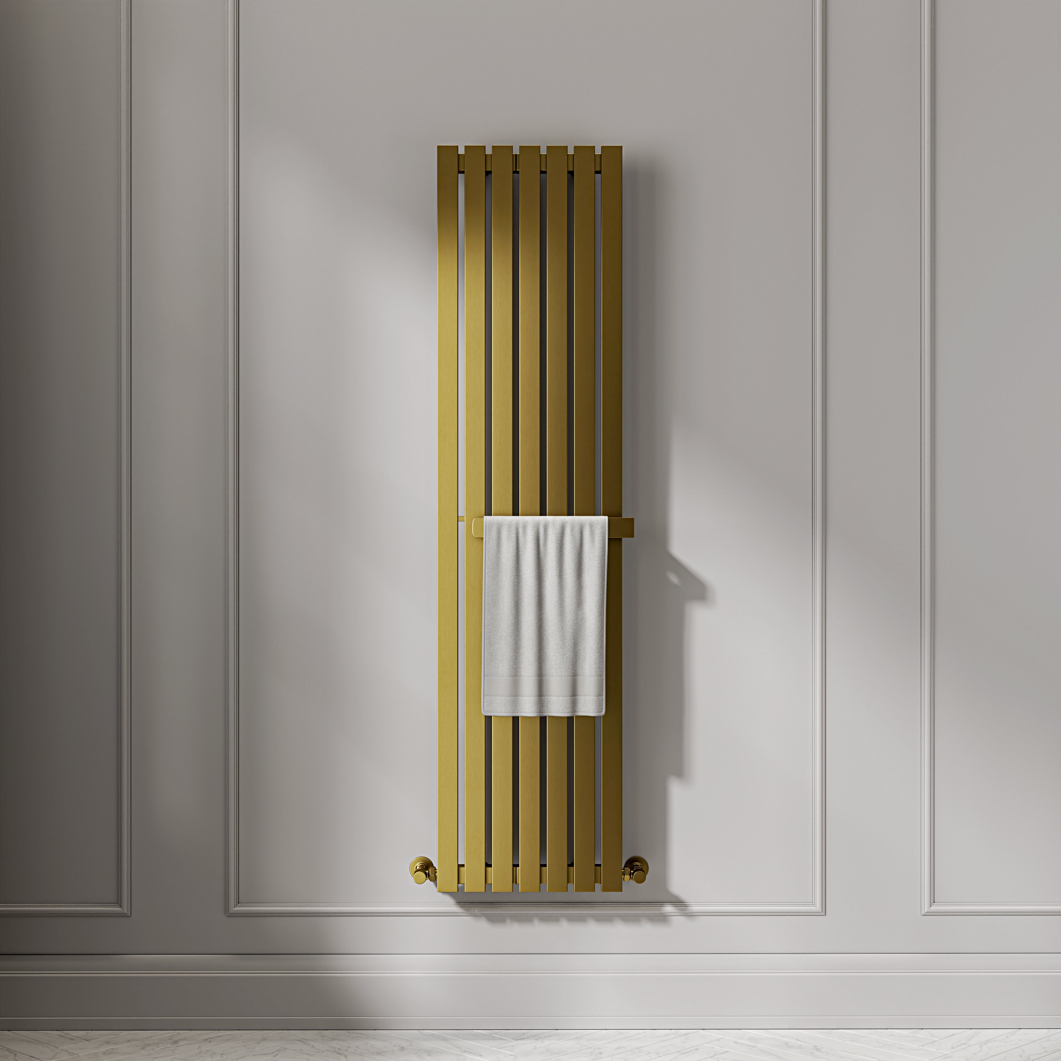 Elias Brushed Gold Designer Radiator 1500mm