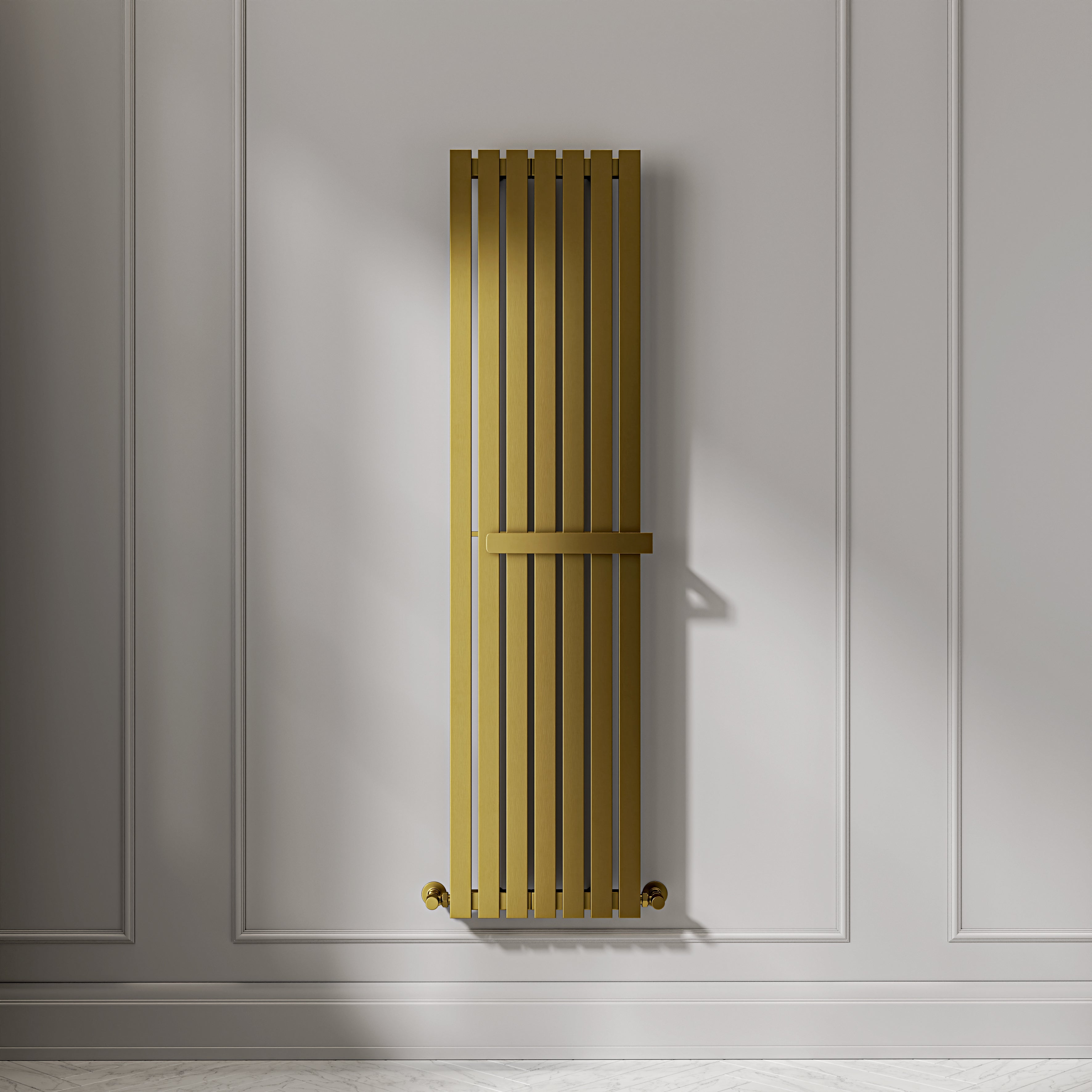 Elias Brushed Gold Designer Radiator 1500mm