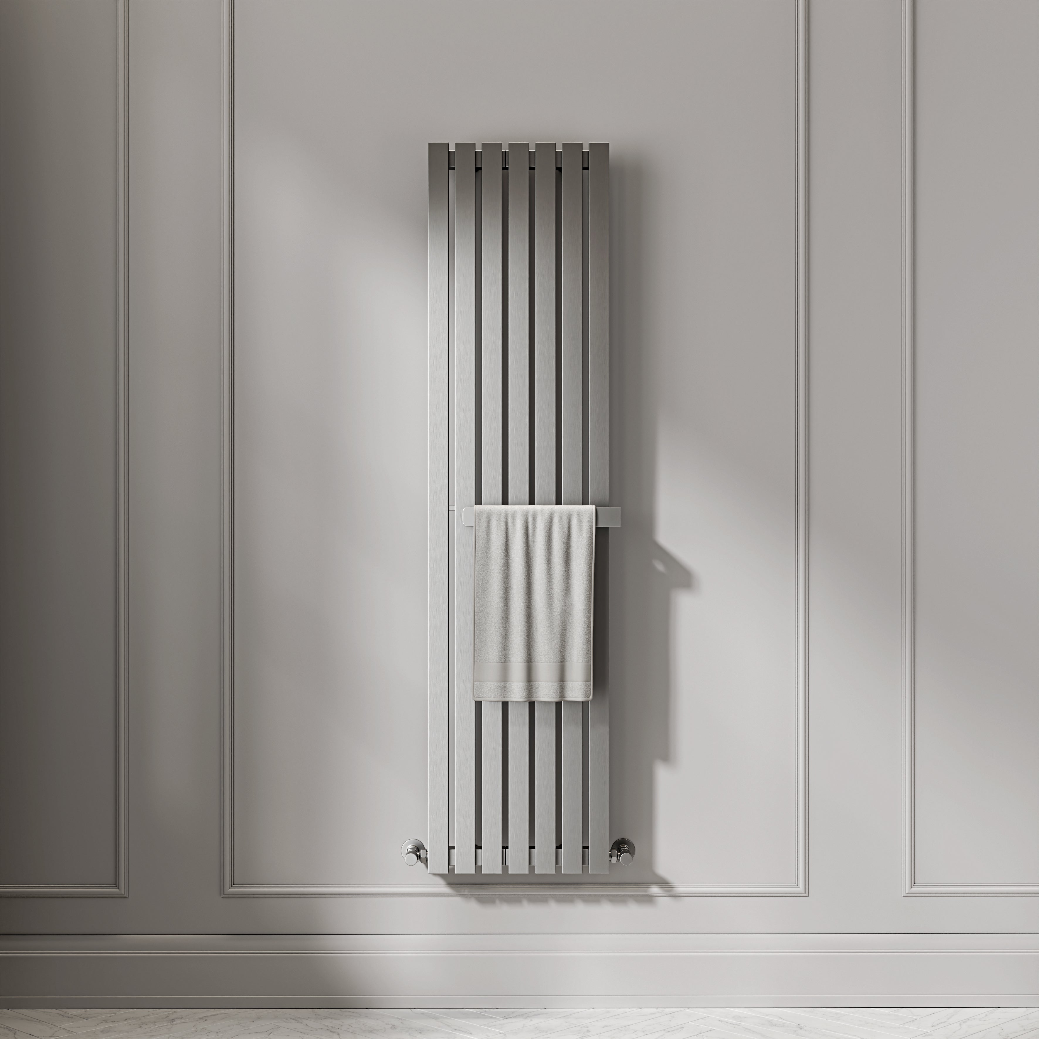 Elias Brushed Stainless Designer Radiator 1500mm