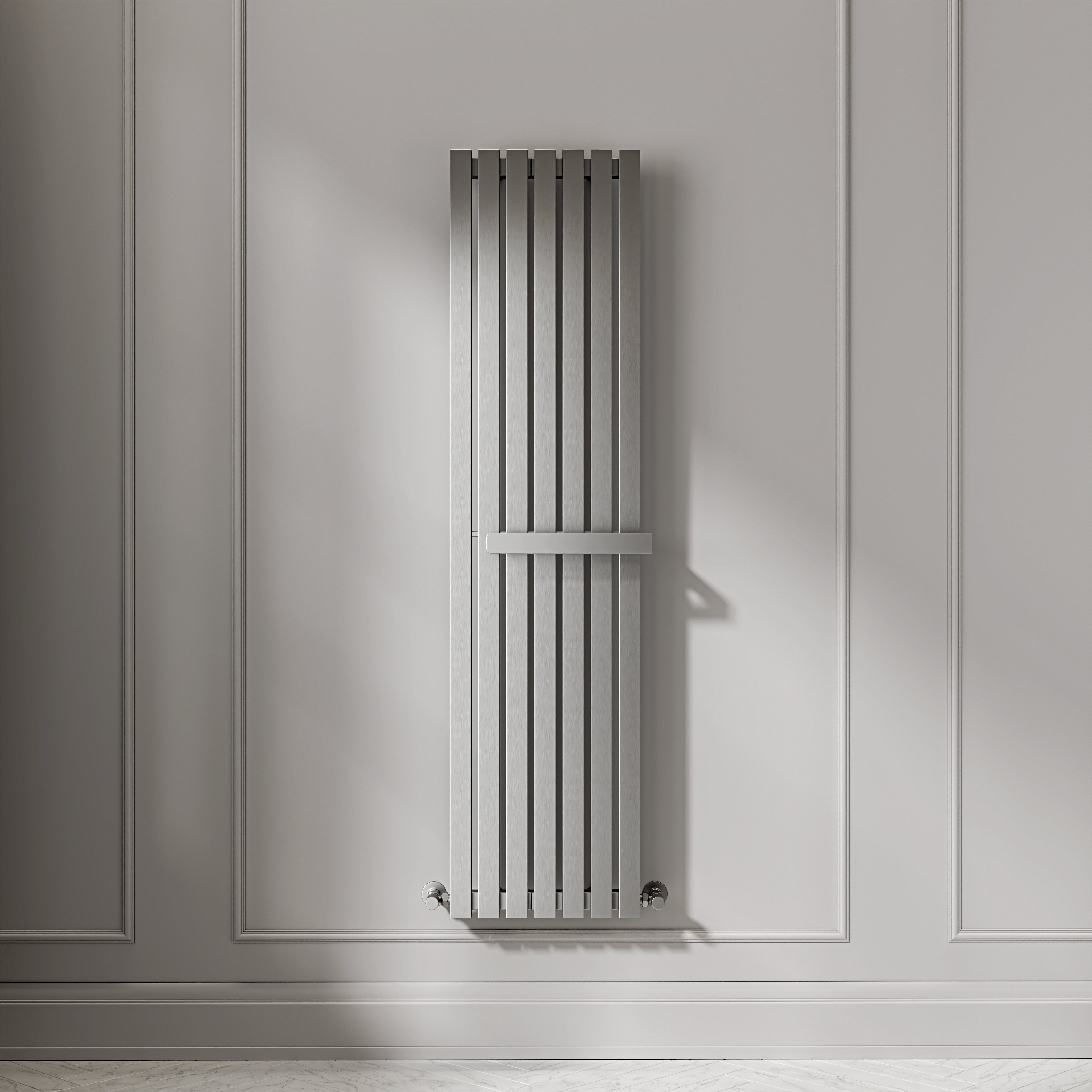 Elias Brushed Stainless Designer Radiator 1500mm