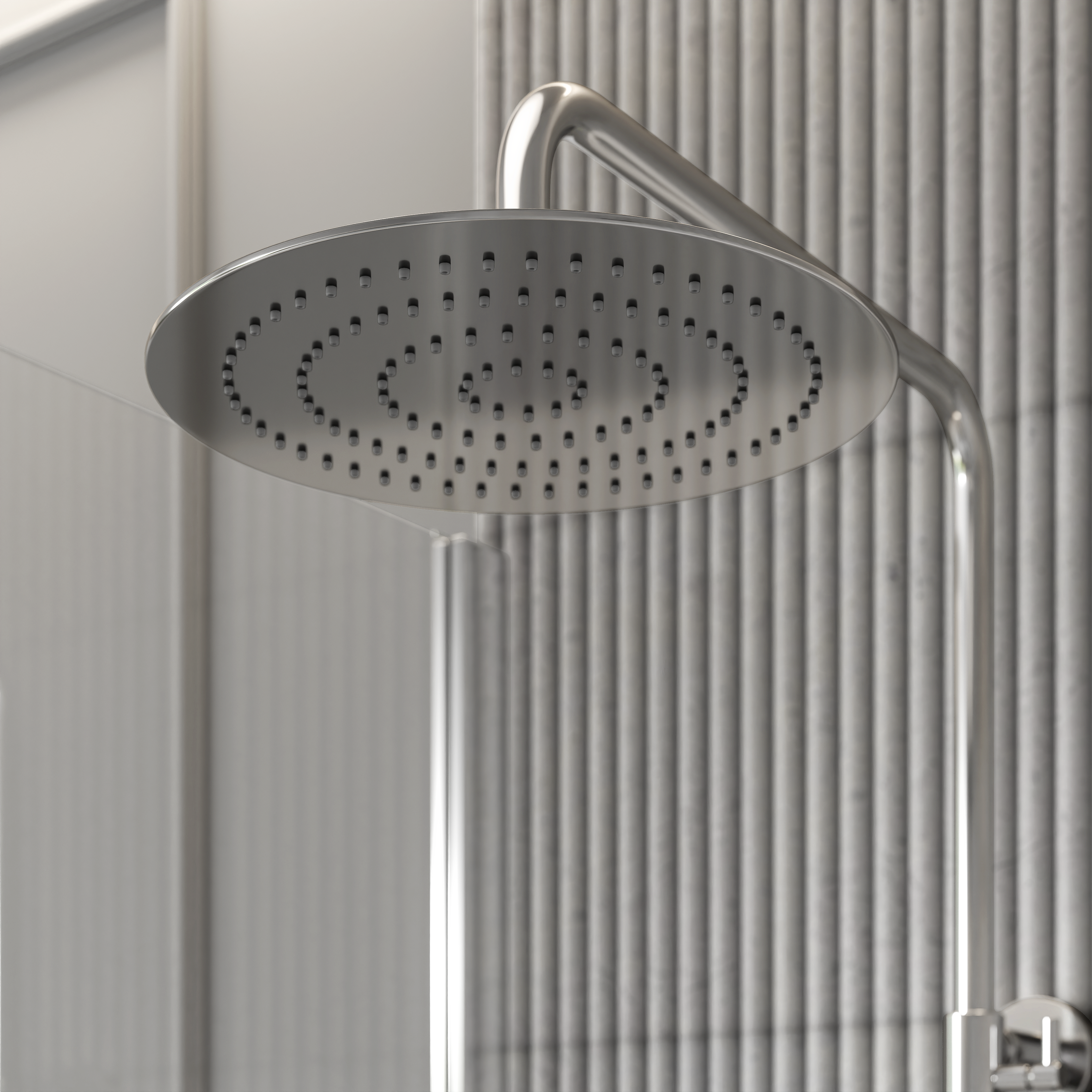 Moreno Chrome Exposed Thermostatic Shower With Riser