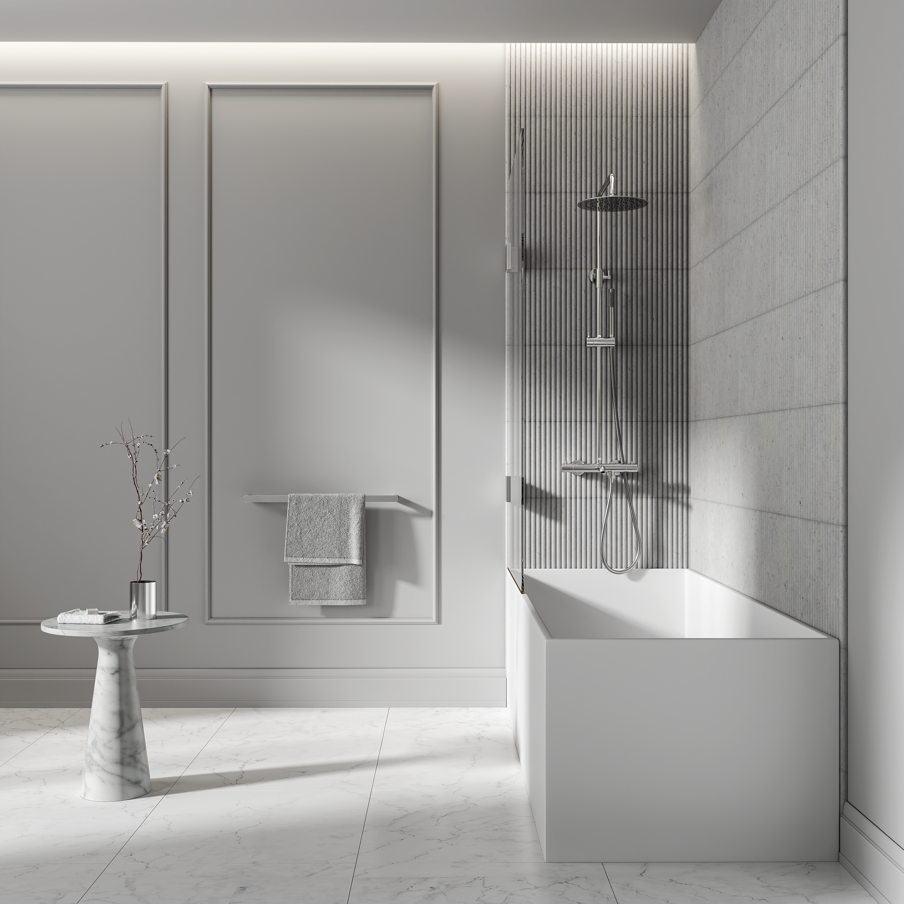 Moreno Chrome Exposed Thermostatic 3-Way Shower