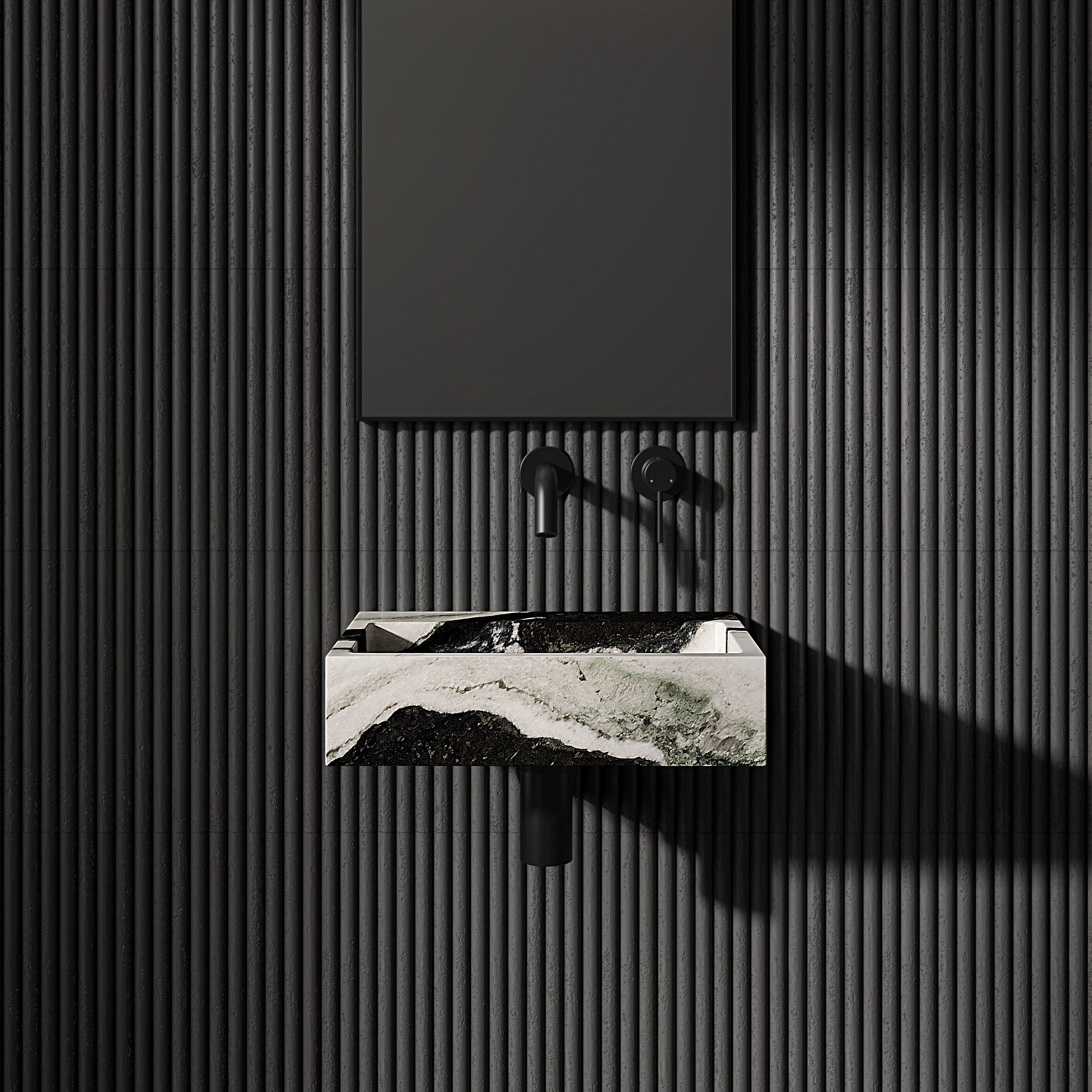 Figo Panda Marble Wall Hung Basin 400mm