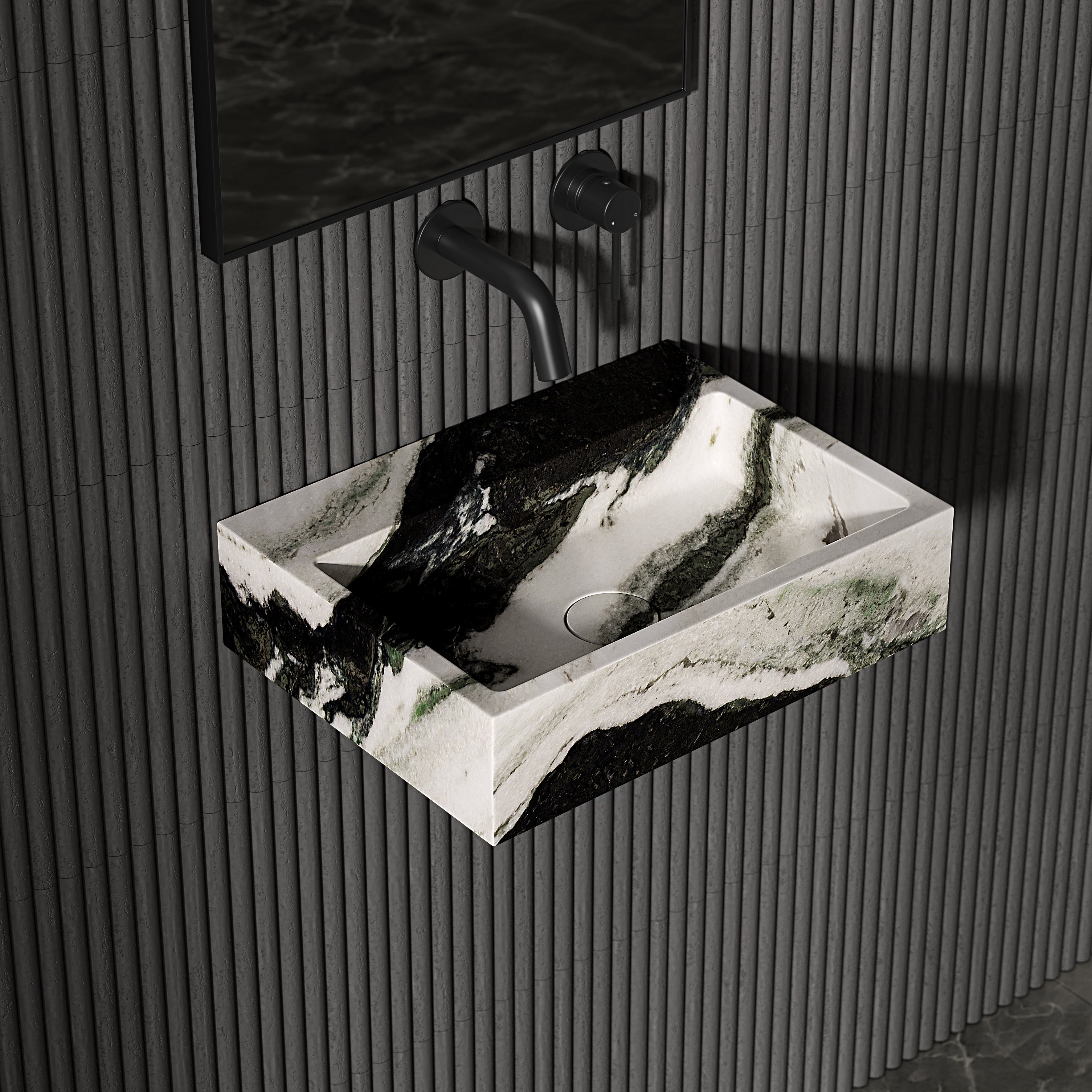 Figo Panda Marble Wall Hung Basin 400mm