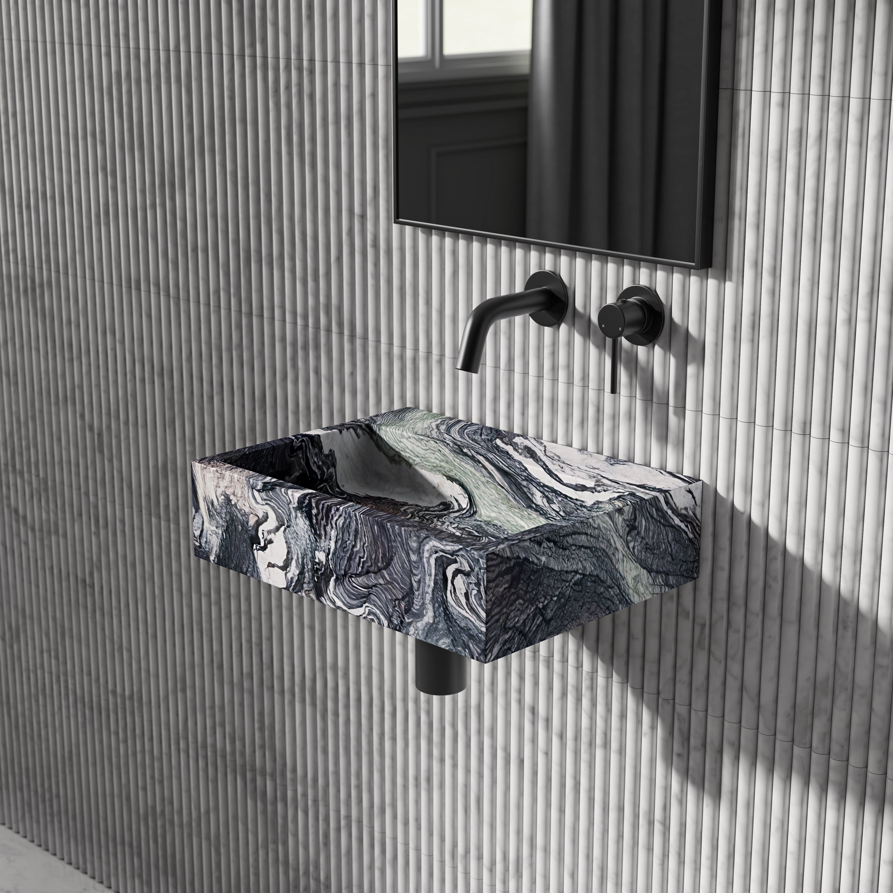 Figo Kinawa Marble Wall Hung Basin 400mm