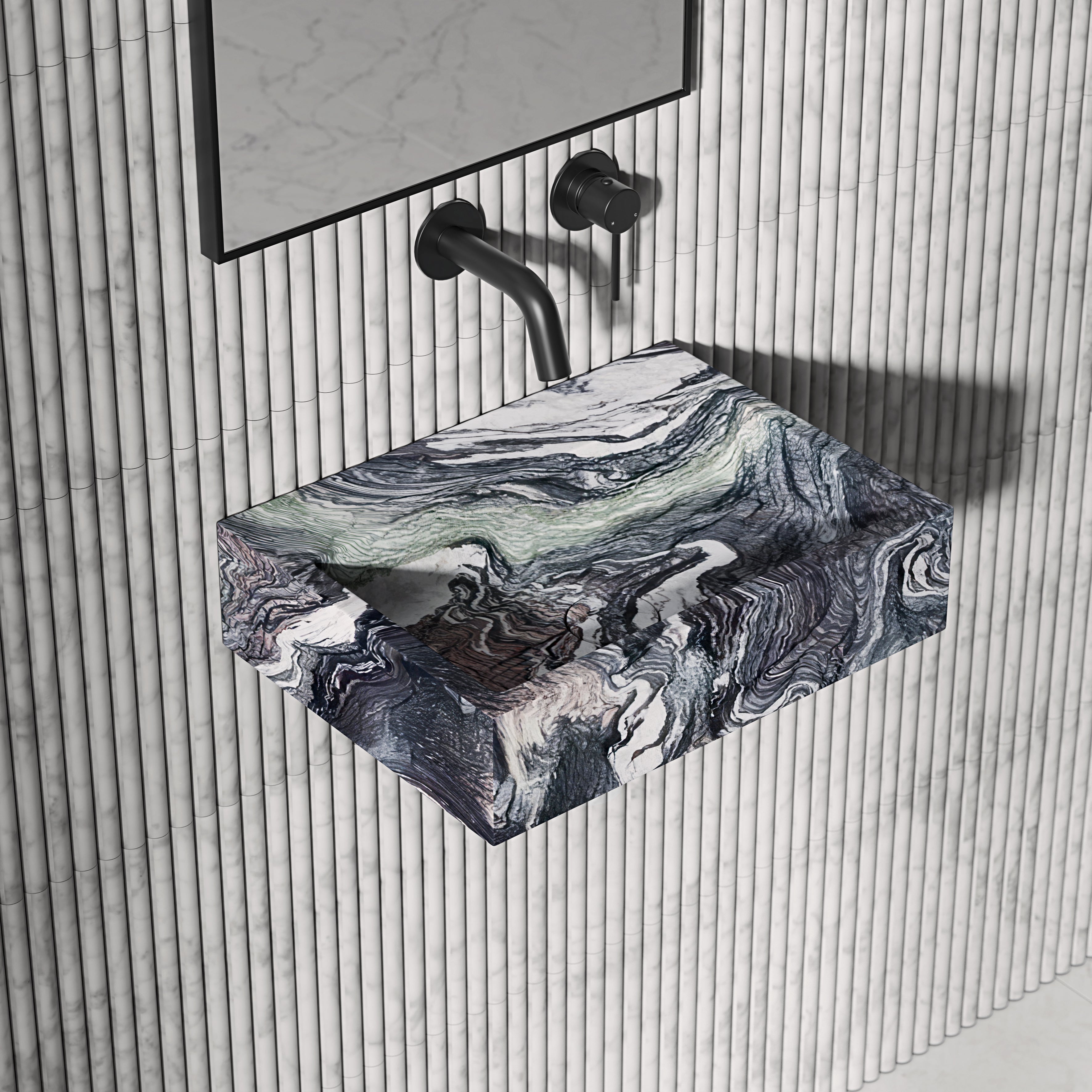 Figo Kinawa Marble Wall Hung Basin 400mm